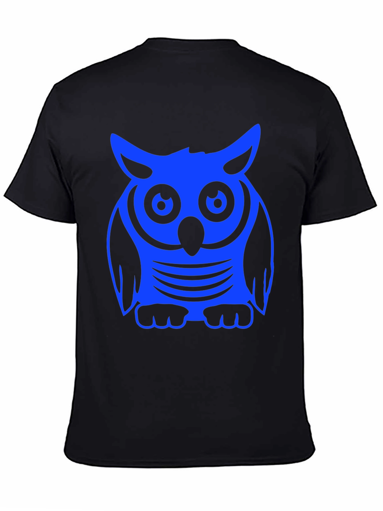 Black Owl Graphic Black T-Shirt view 4
