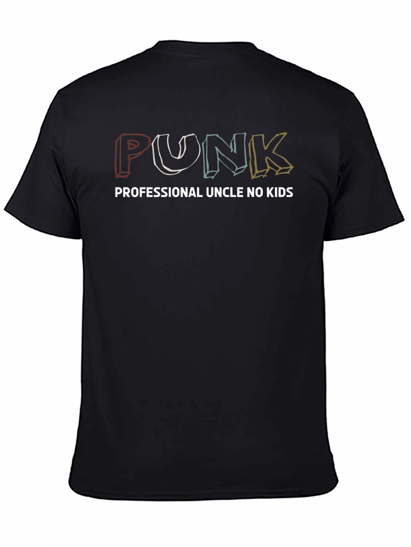 Black Professional Uncle No Kids Graphic T-Shirt view 4