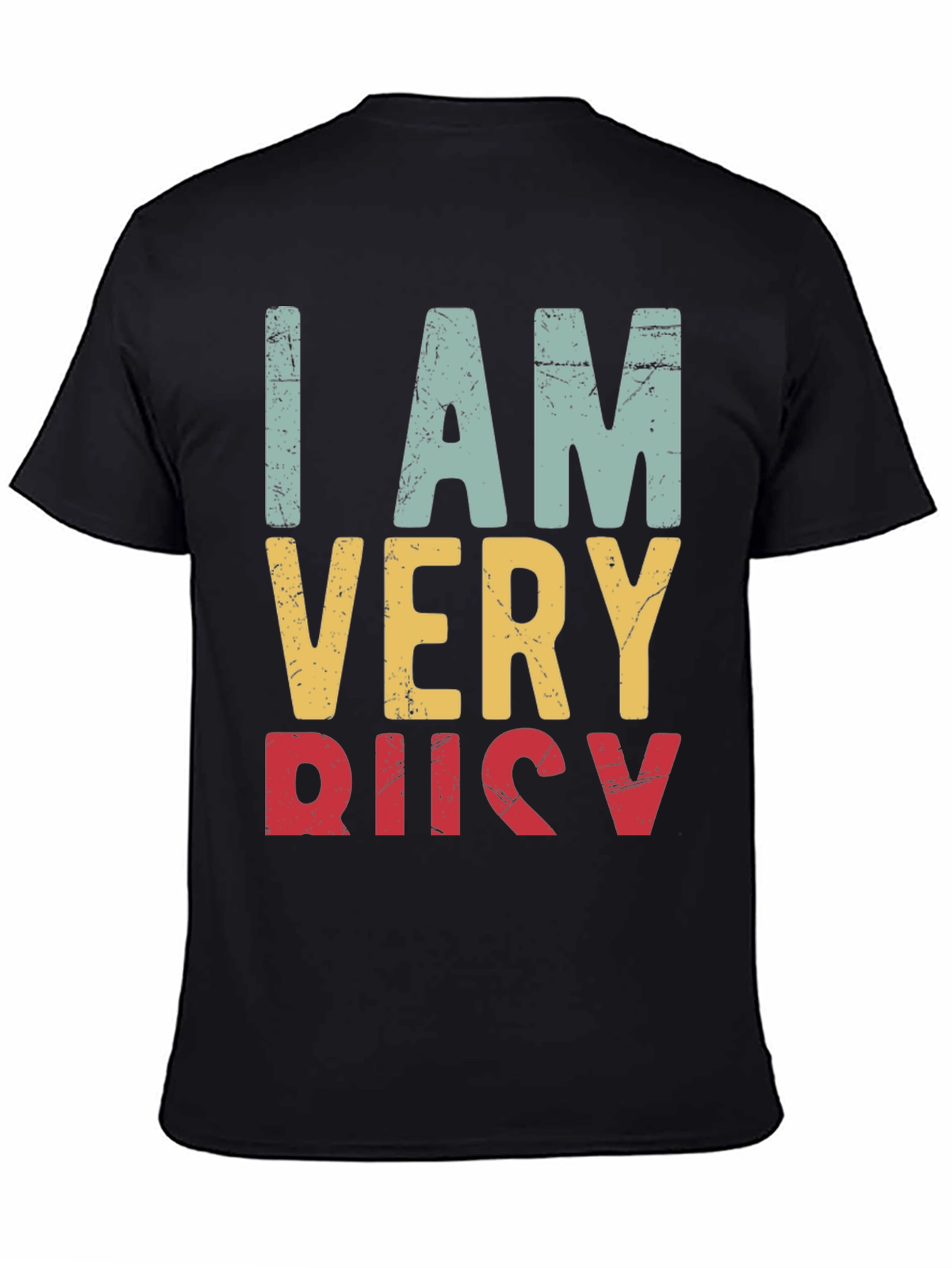 Black I Am Very Busy Retro Graphic Tee view 4