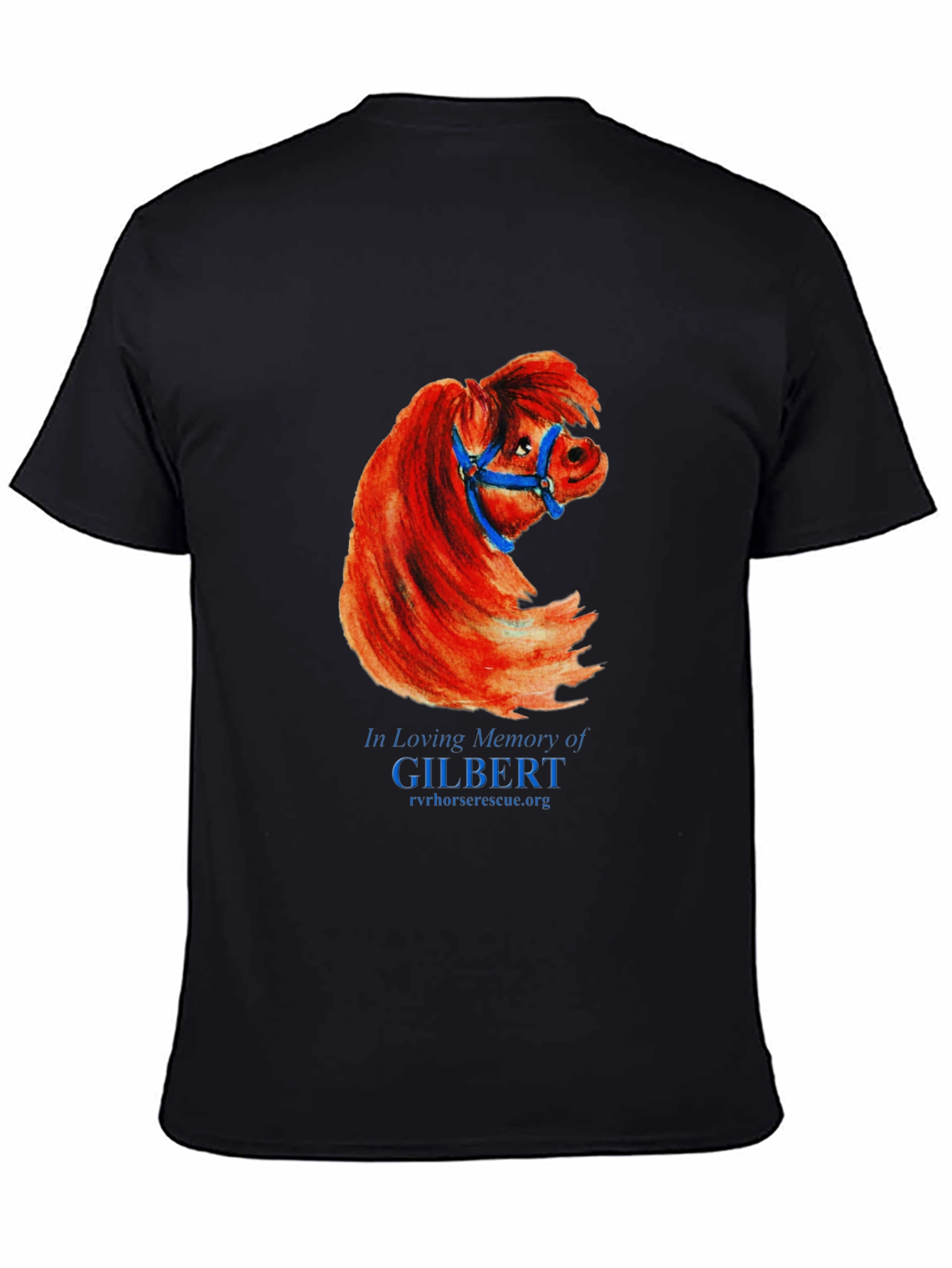Black Gilbert Horse Memorial T-Shirt view 4