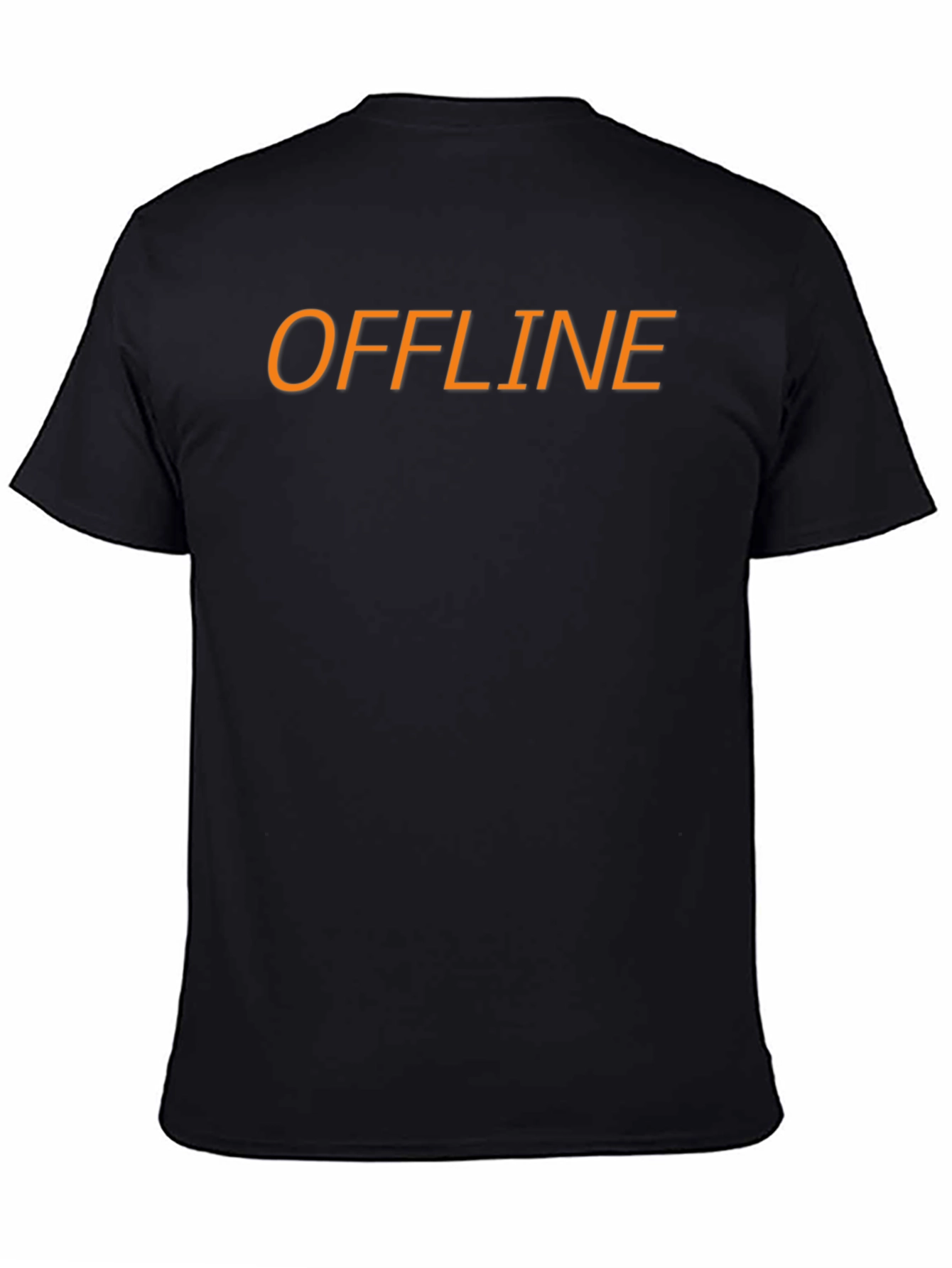 Black Offline Graphic Tee - Casual Black T-Shirt view 4