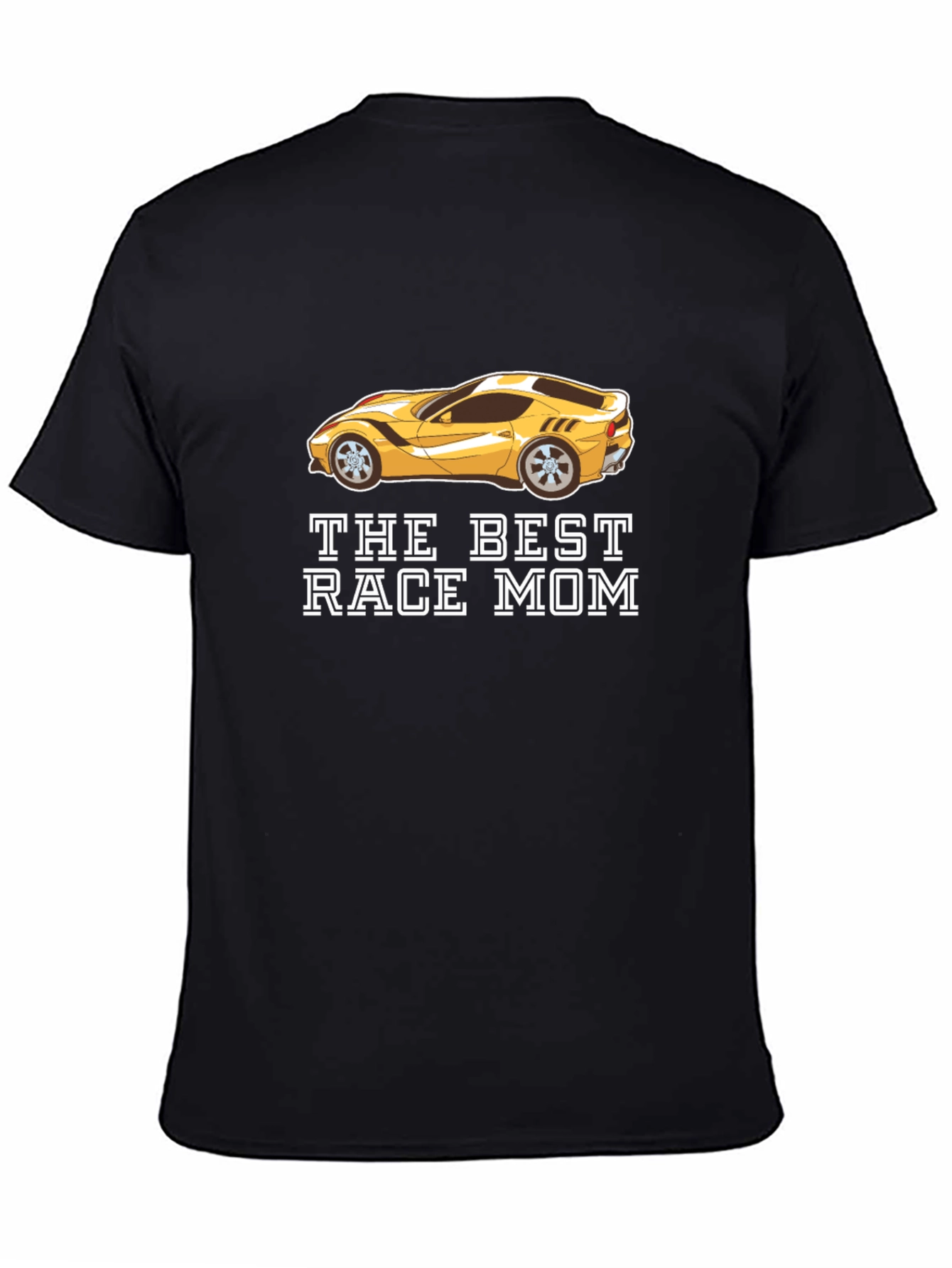 Black The Best Race Mom T-Shirt view 4
