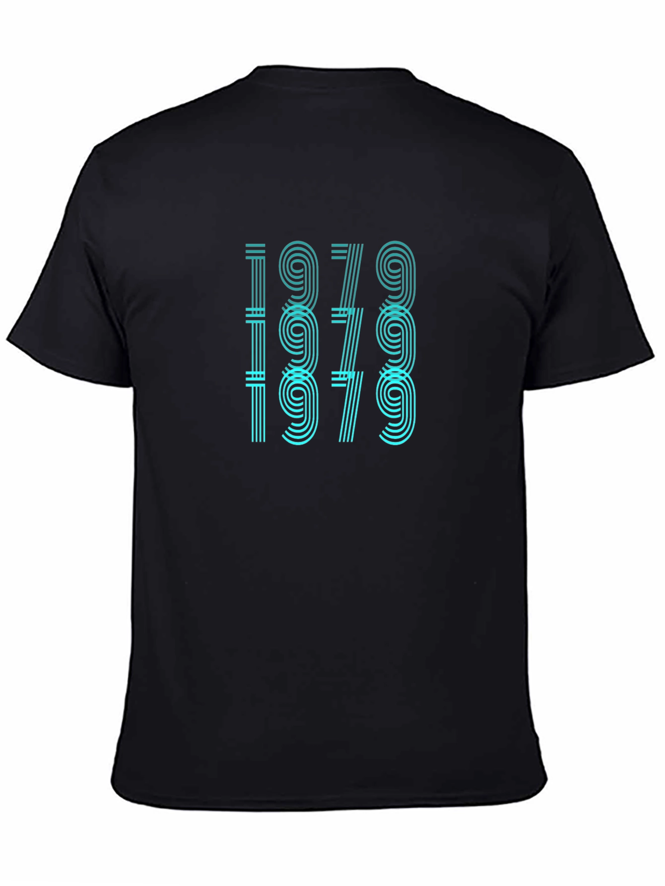 Black Retro 1979 Graphic Print Black T-Shirt view 4