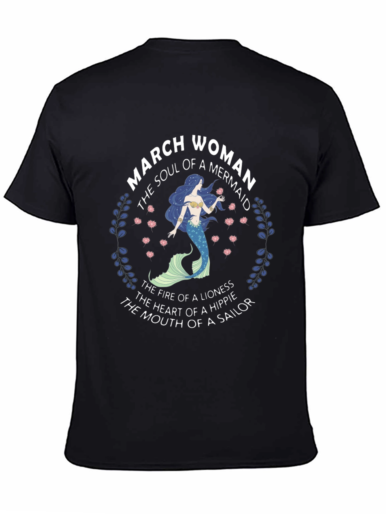March Woman Mermaid T-Shirt - Soul of a Mermaid - 4