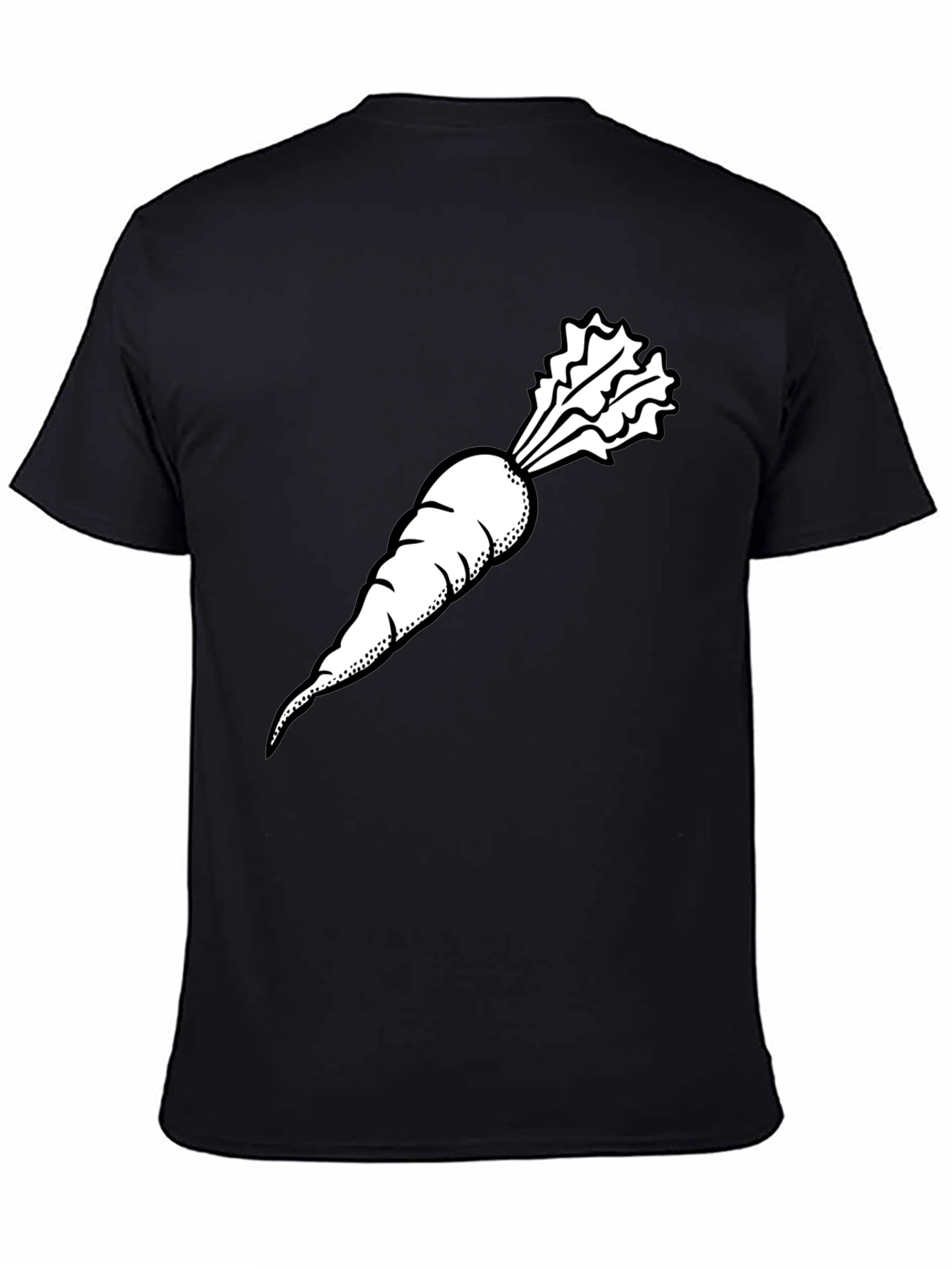 Black Carrot Graphic Tee - Black, Casual Style view 4