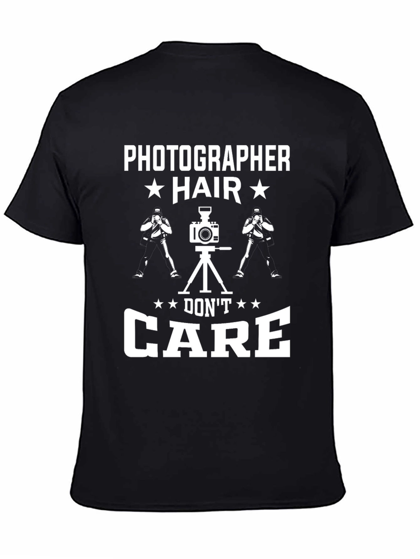 Black Photographer Hair Don't Care T-Shirt view 4