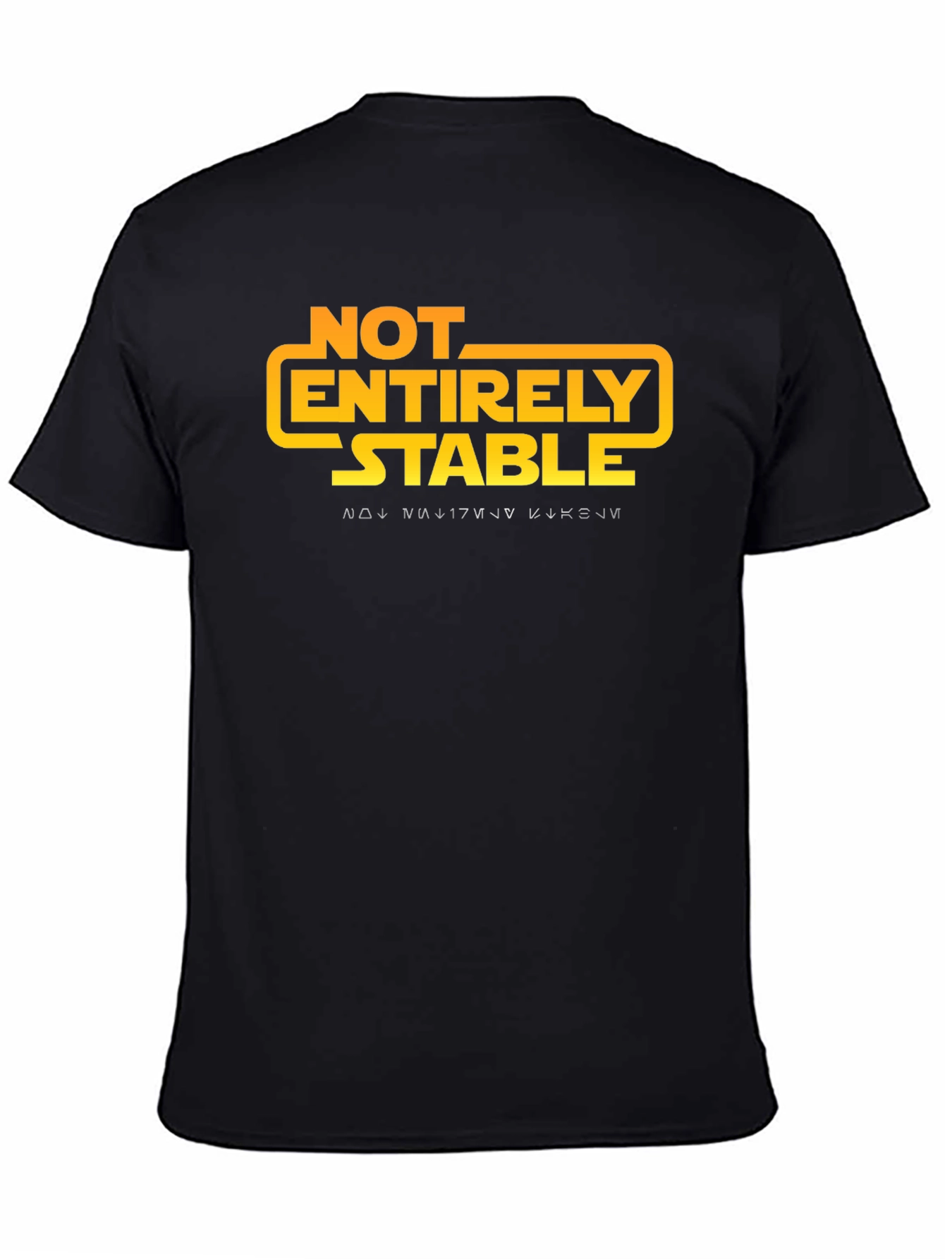 Black Not Entirely Stable Black Graphic Tee view 4