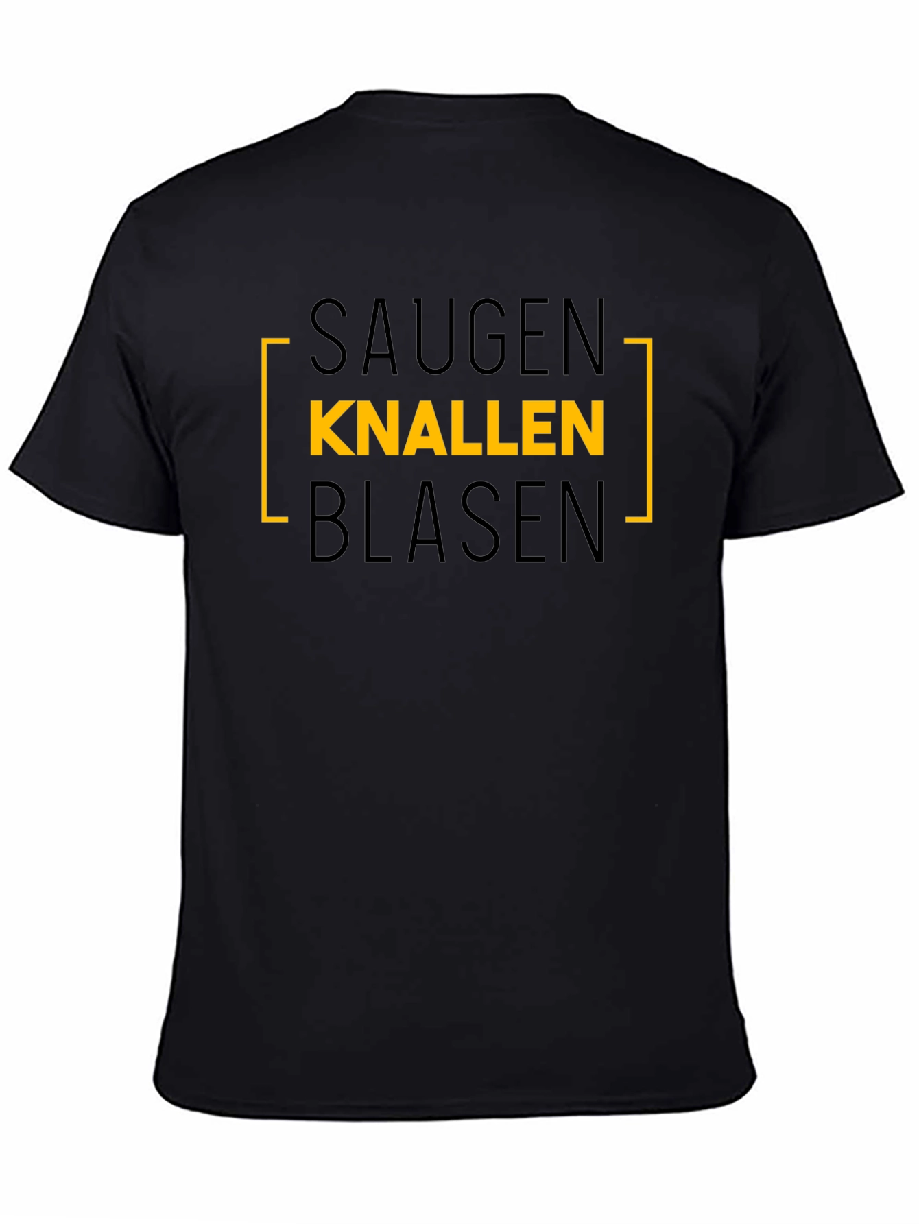 Black Saugon Knallen Blasen Graphic Tee - Bold Design view 4