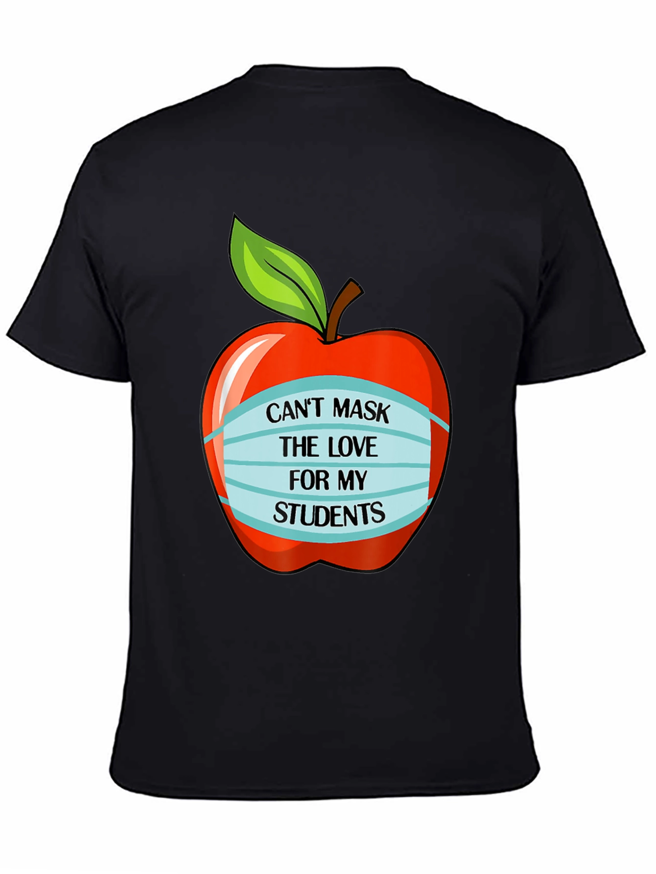 Black Teacher Love Mask T-Shirt view 4