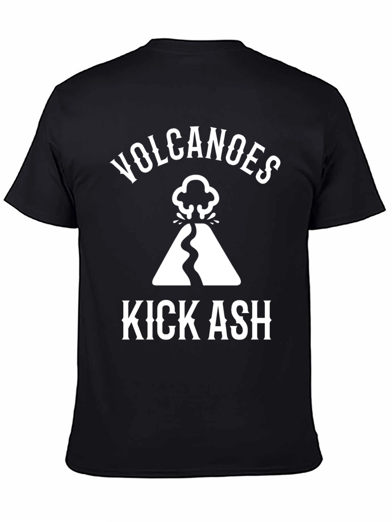 Black Volcanoes Kick Ash Graphic Tee view 4