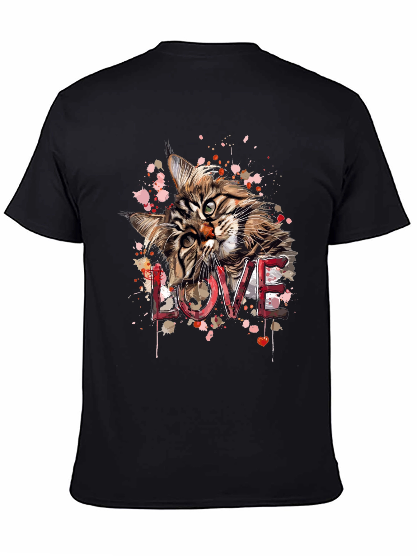 Black Cat Love T-Shirt view 4