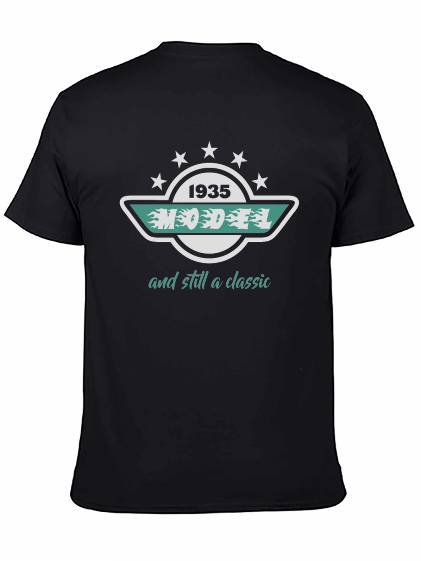 1935 Model Classic Tee - Black Cotton Graphic T-Shirt - 4