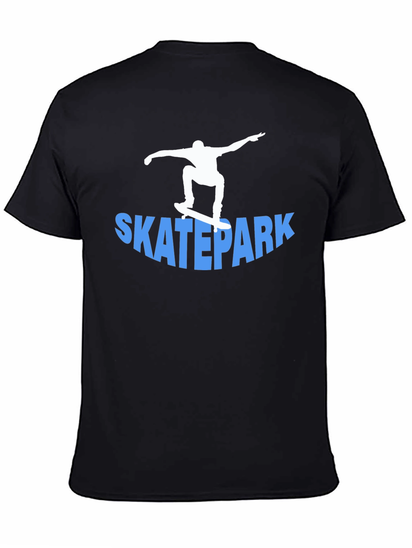 Black Skatepark T-Shirt - Cool Skater Design view 4