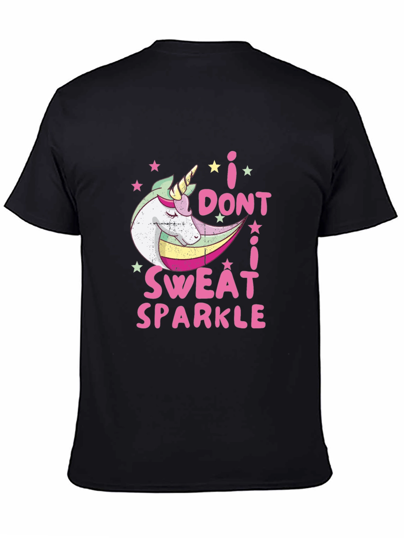 Black I Don't Sweat I Sparkle T-Shirt view 4