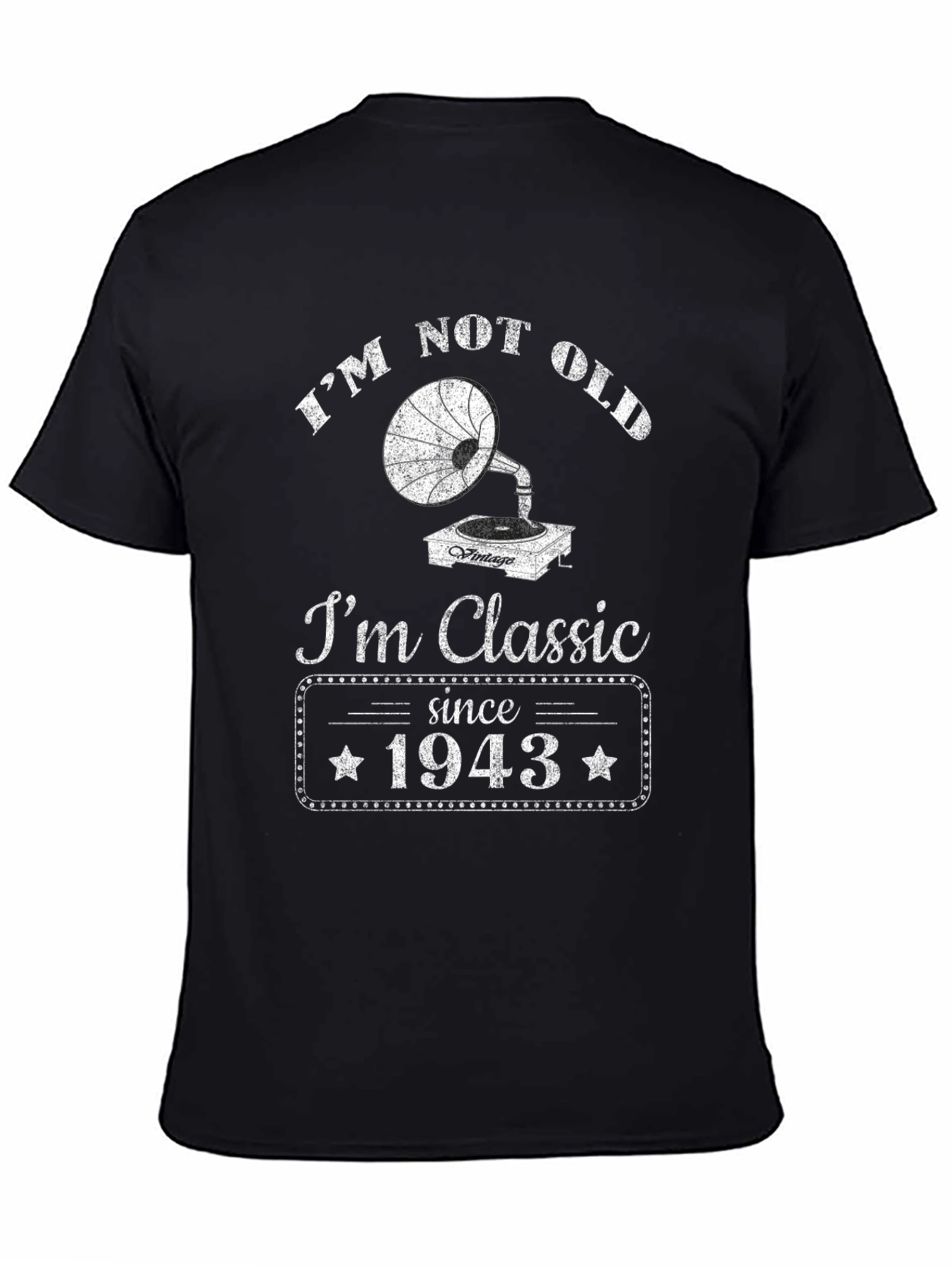 Black Classic Since 1943 Black Graphic Tee view 4