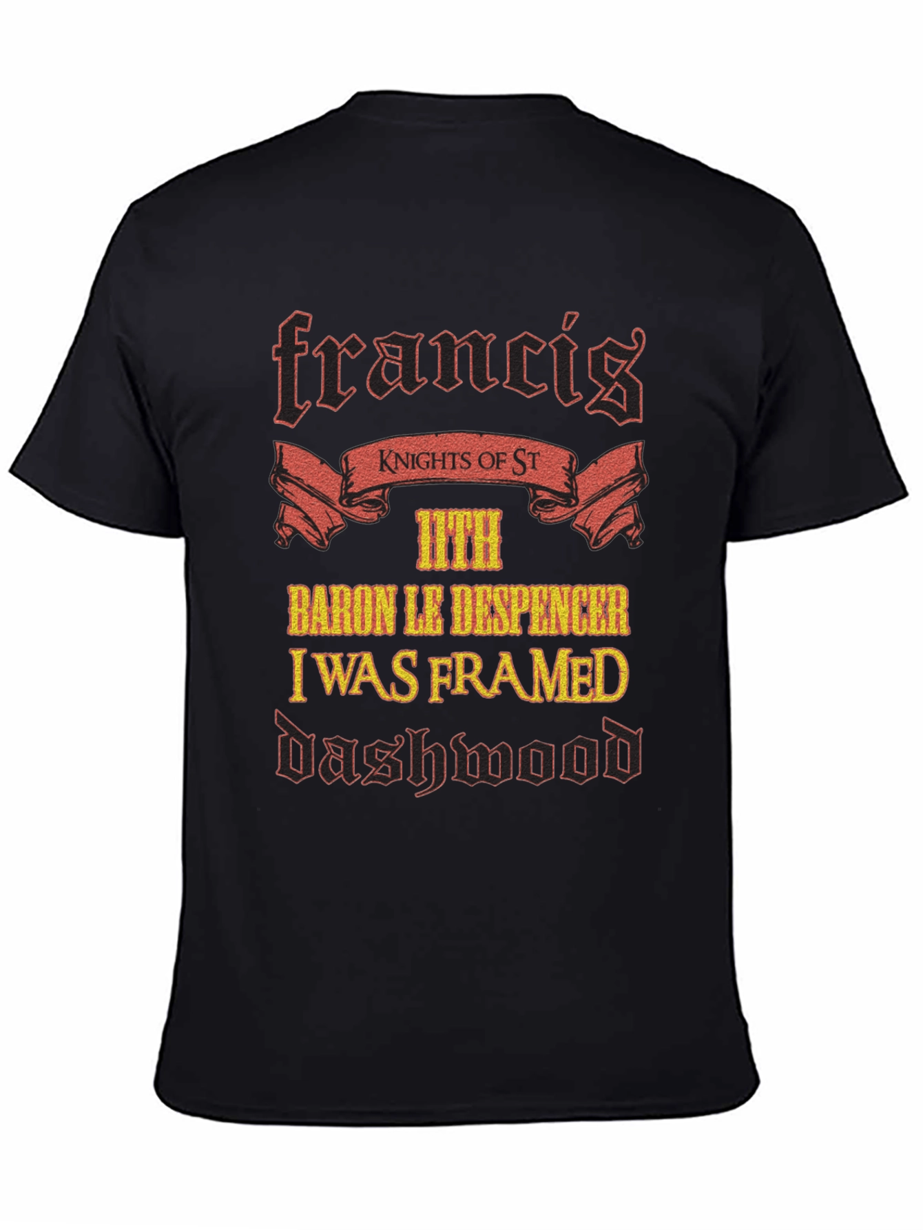 Black Francis Dashwood Knights T-Shirt view 4