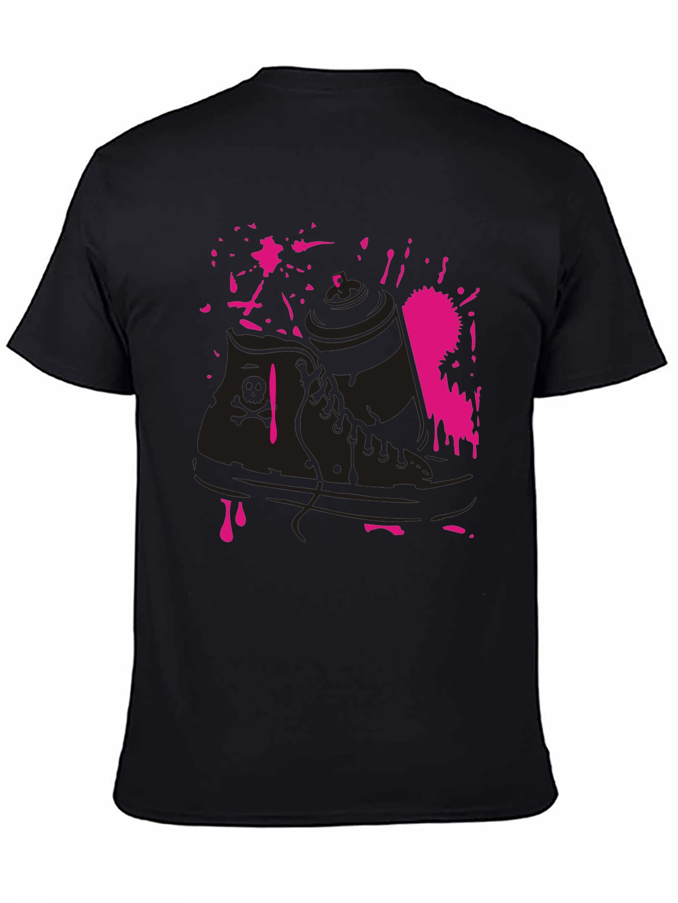 Black Sneaker & Spray Paint Graphic T-Shirt view 4
