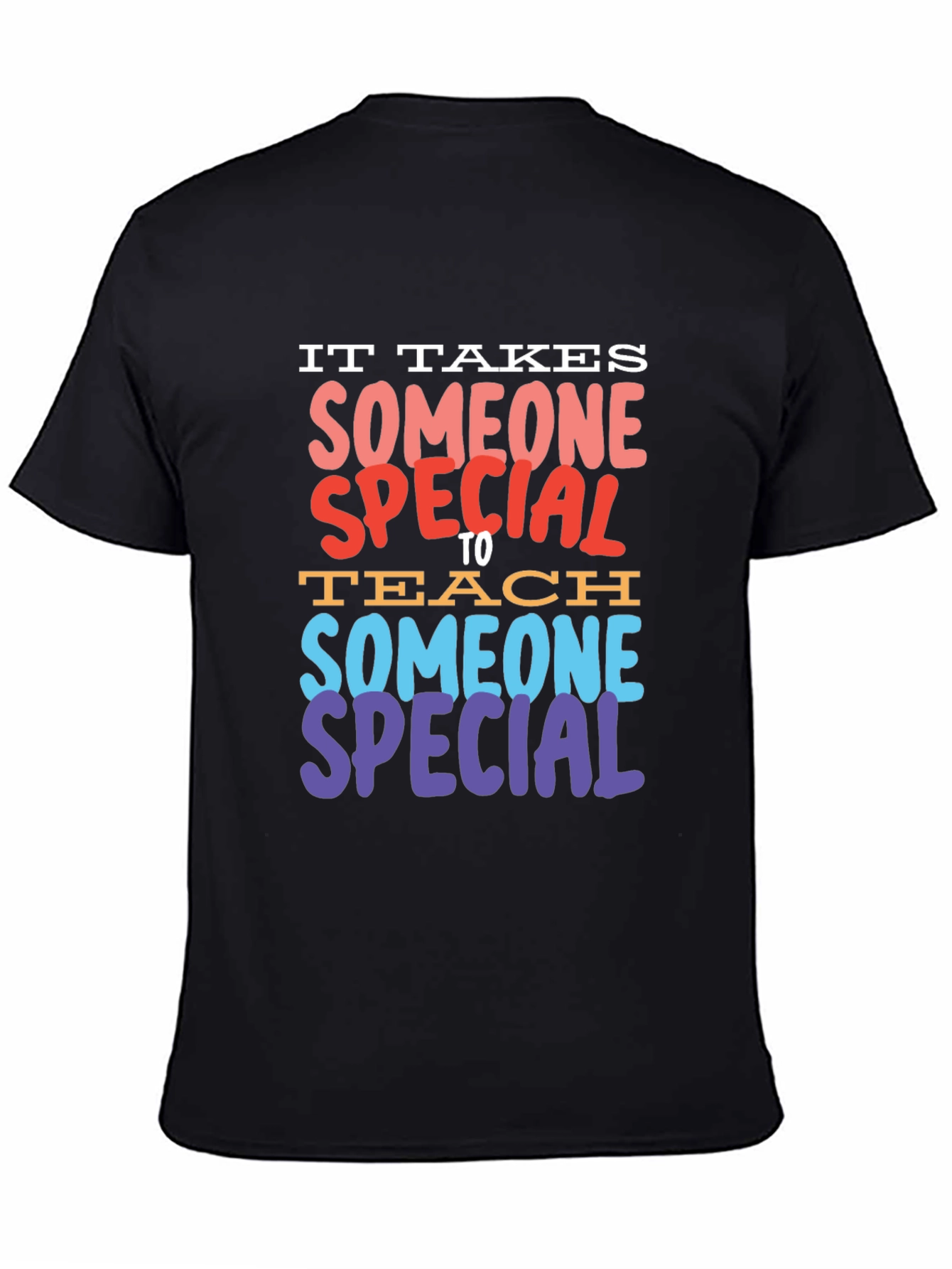 Black Special Teacher Graphic T-Shirt view 4