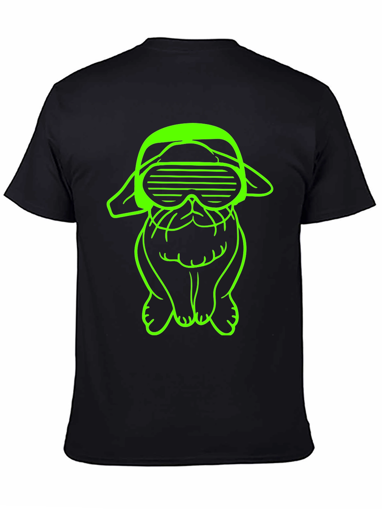 Black Cool Cat Graphic Tee - Black view 4