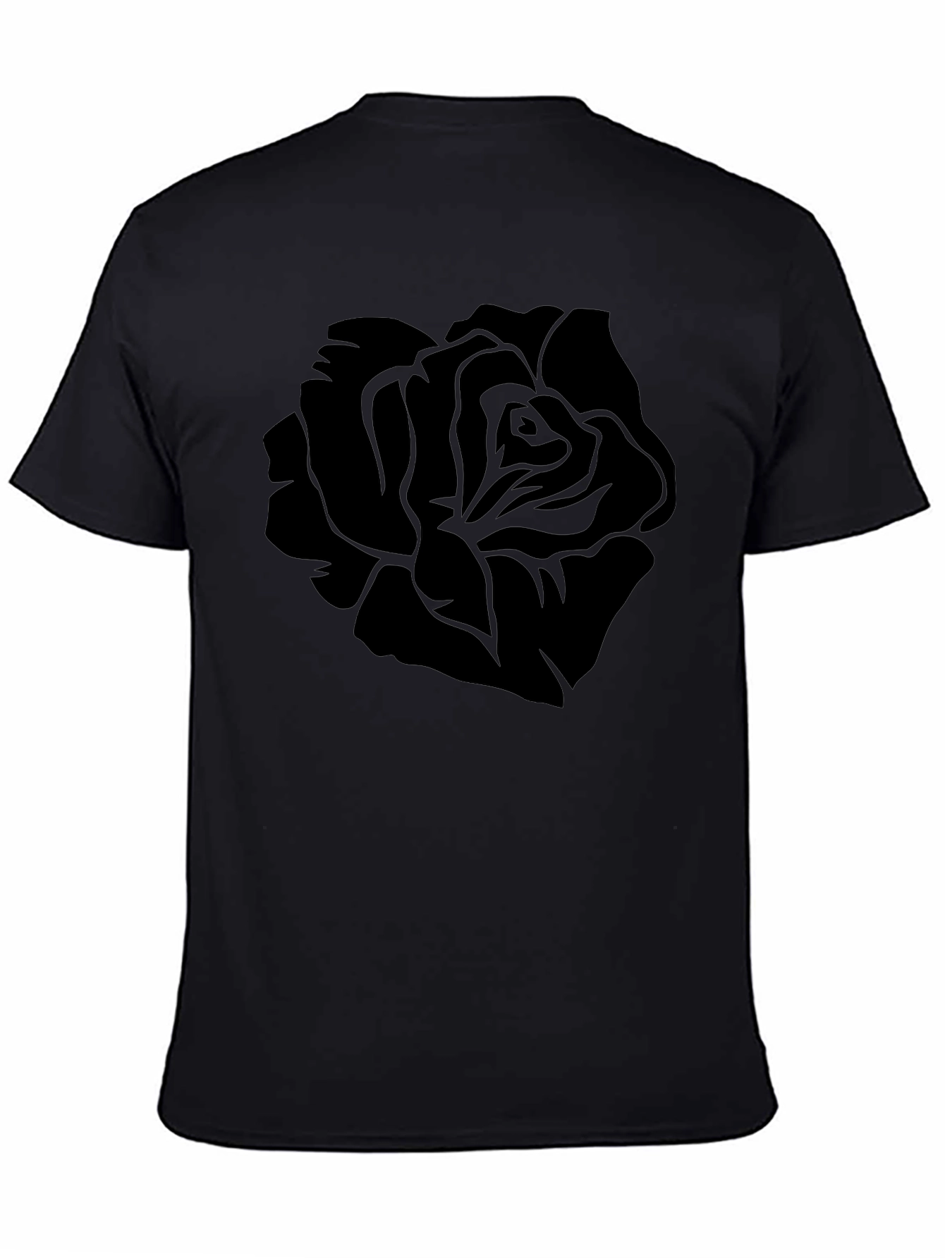 Black Black Rose Graphic Tee - Modern Style view 4