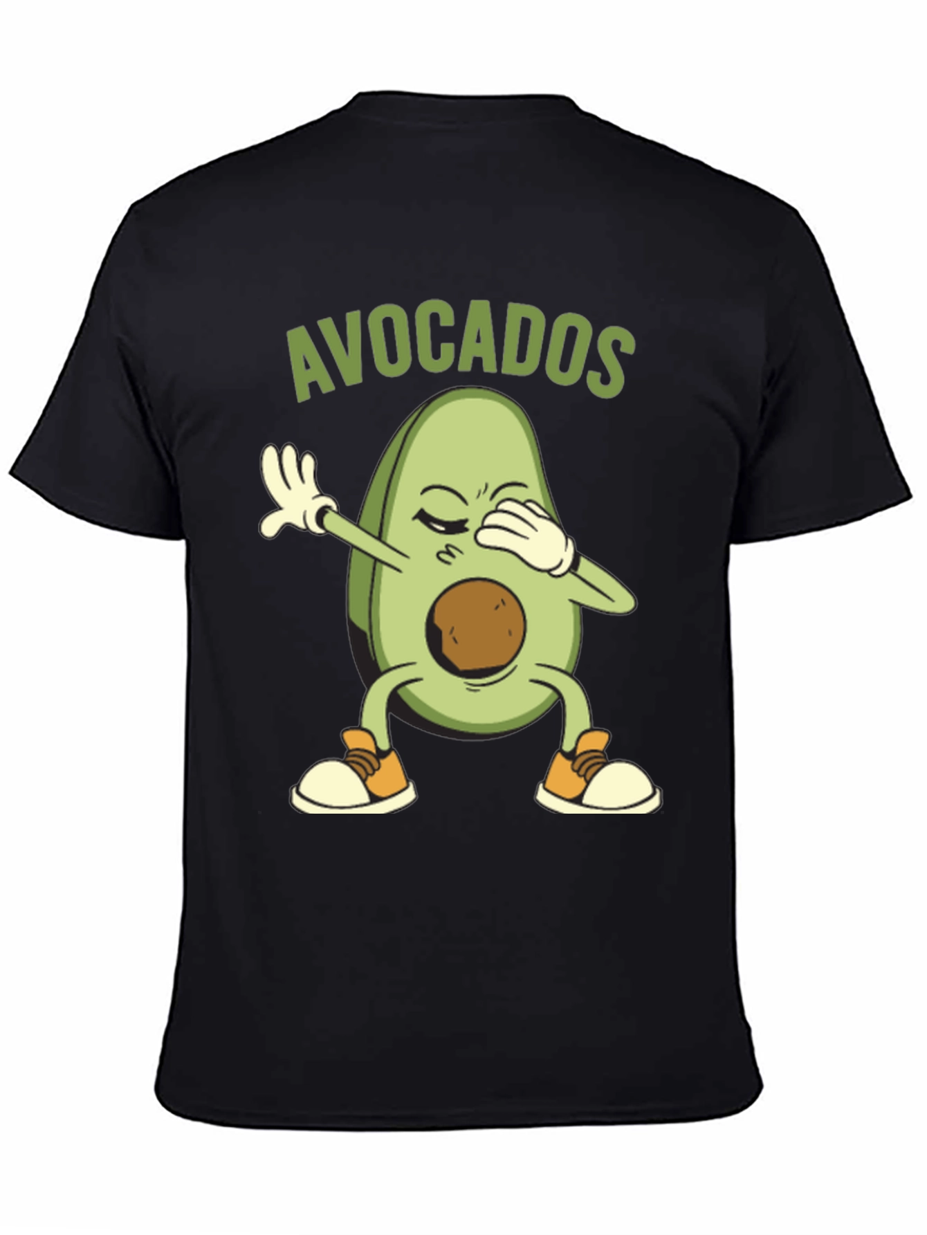 Black Avocado Dabbing Graphic Tee - Novelty T-Shirt view 4