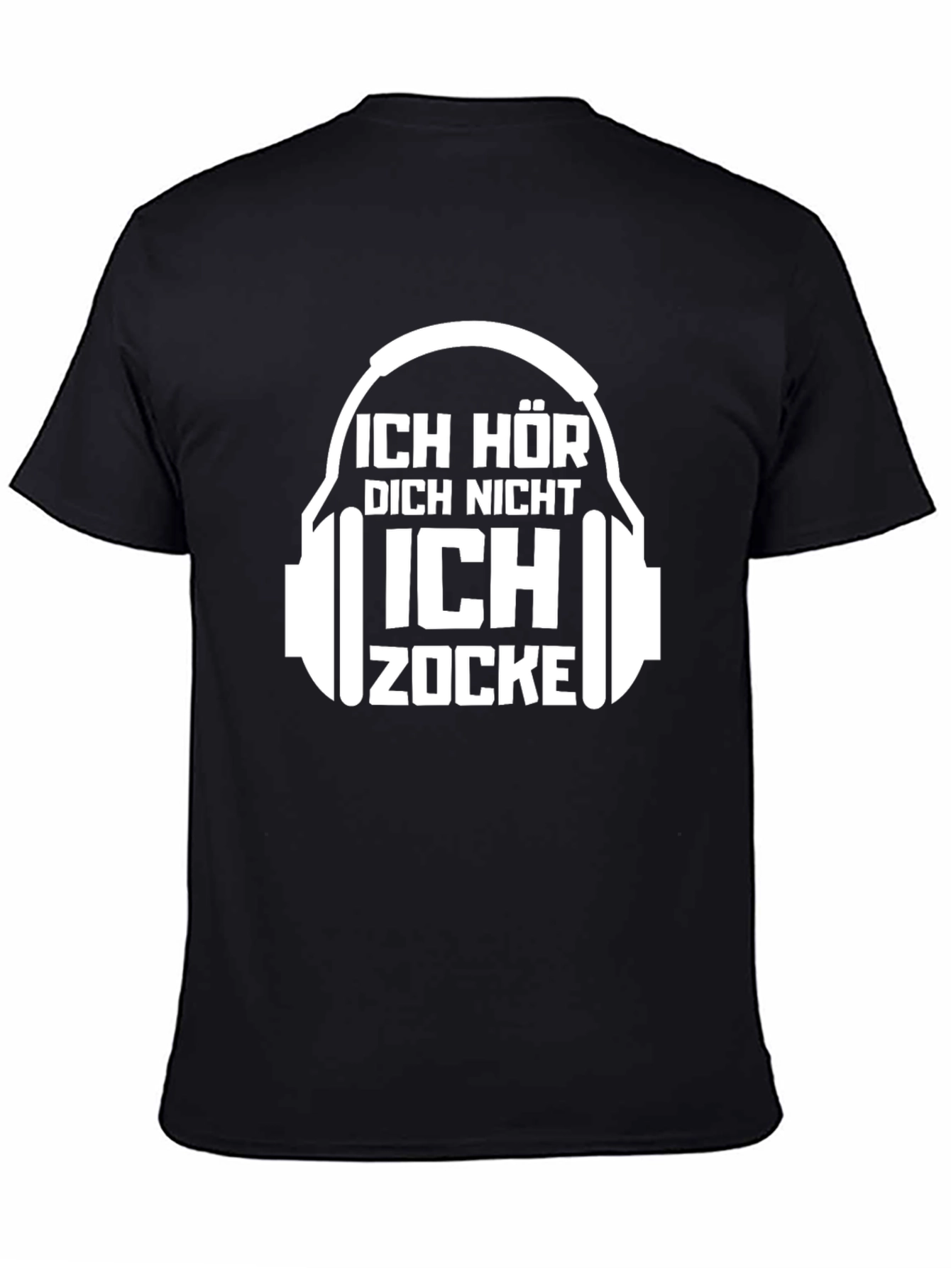 Black Ich Hore Dich Nicht Ich Zocke Black Tee view 4