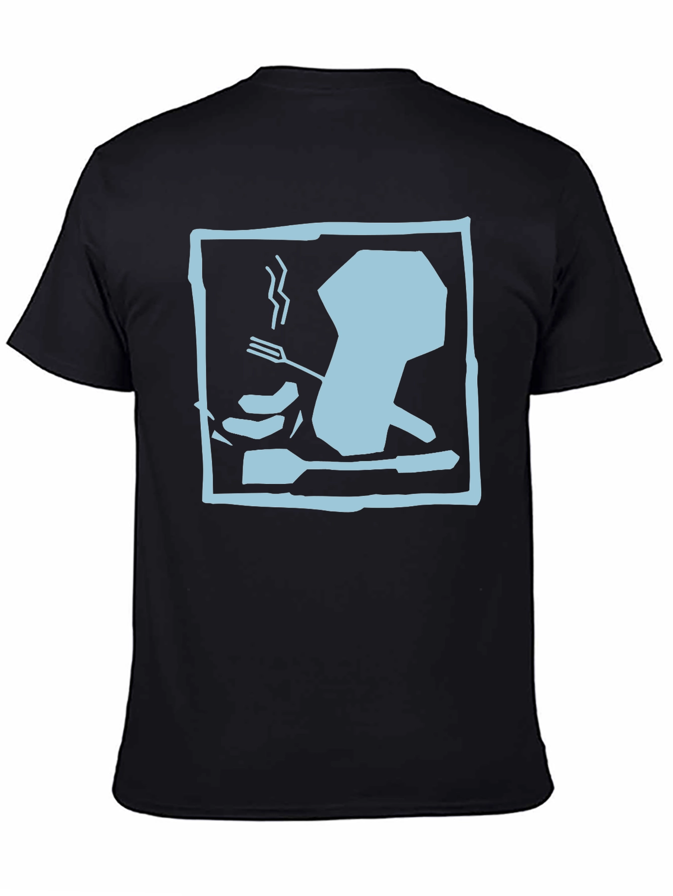 Black Chef Hat Silhouette Graphic T-Shirt - Black view 4