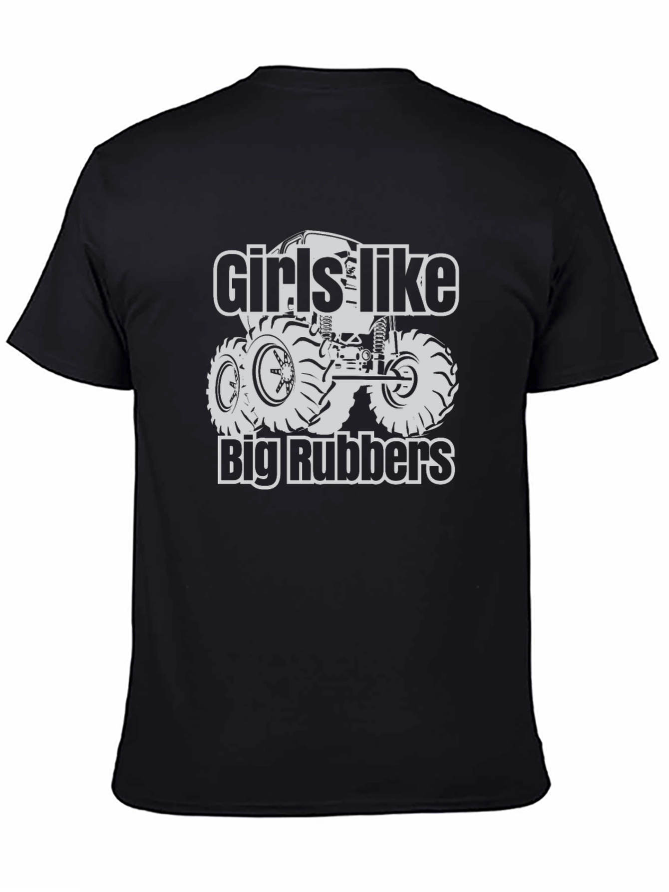 Black Girls Like Big Rubbers Monster Truck Graphic Tee view 4