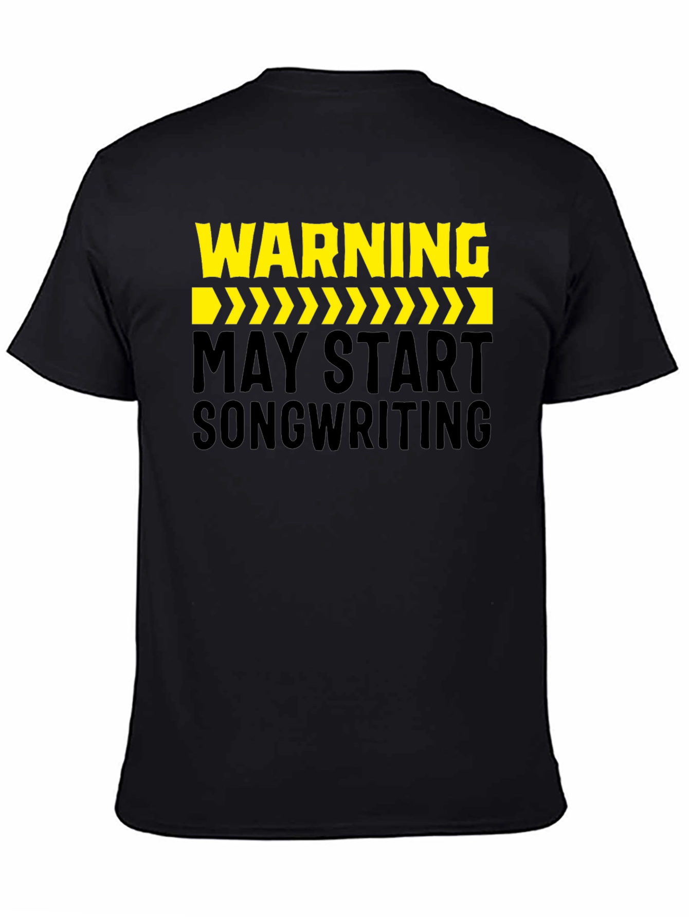 Black Warning May Start Songwriting Black T-Shirt view 4
