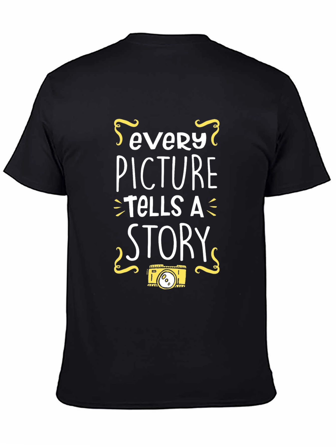 Black Every Picture Tells a Story Graphic Tee view 4
