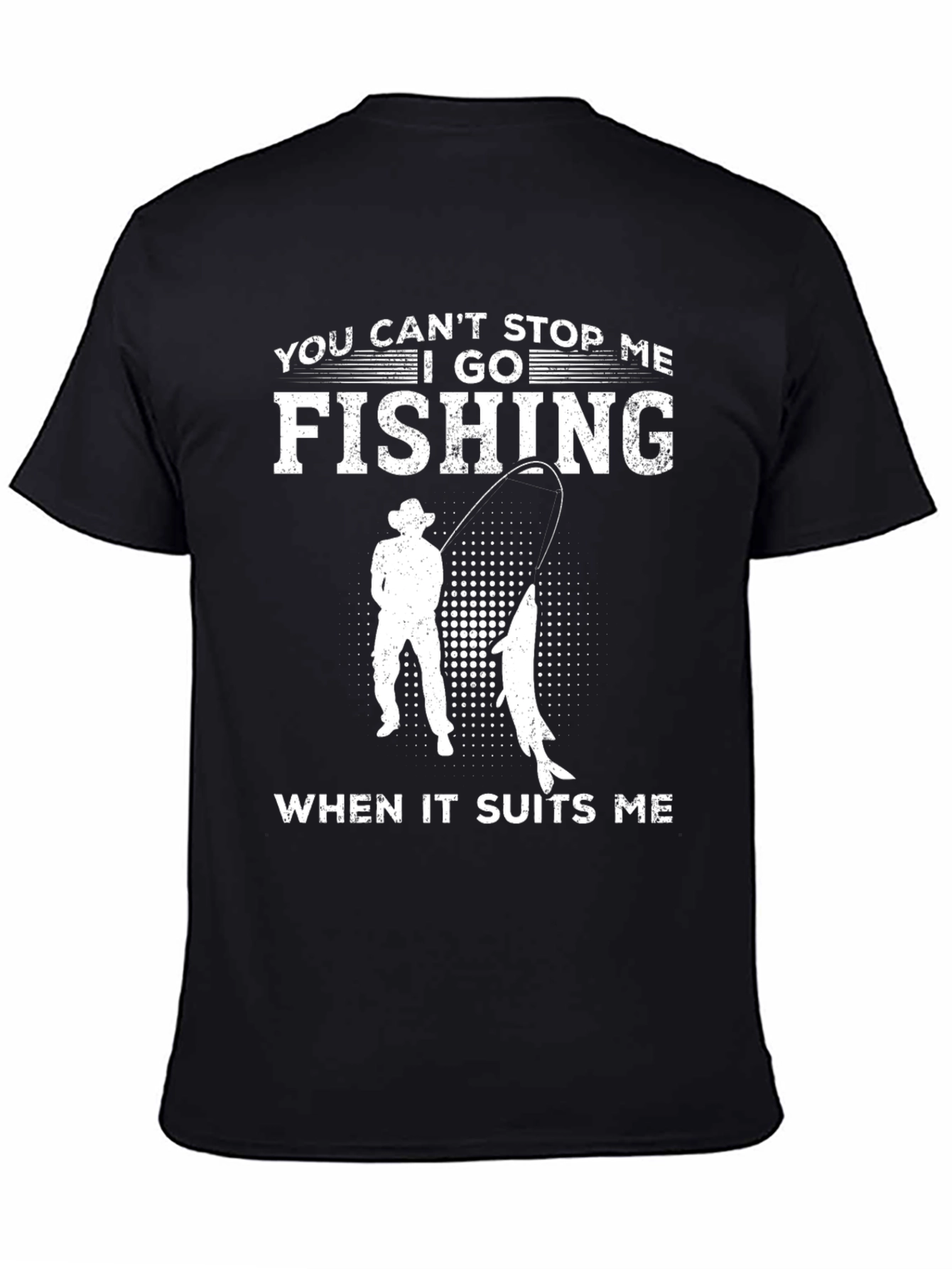 Black Fishing T-Shirt - You Can't Stop Me view 4