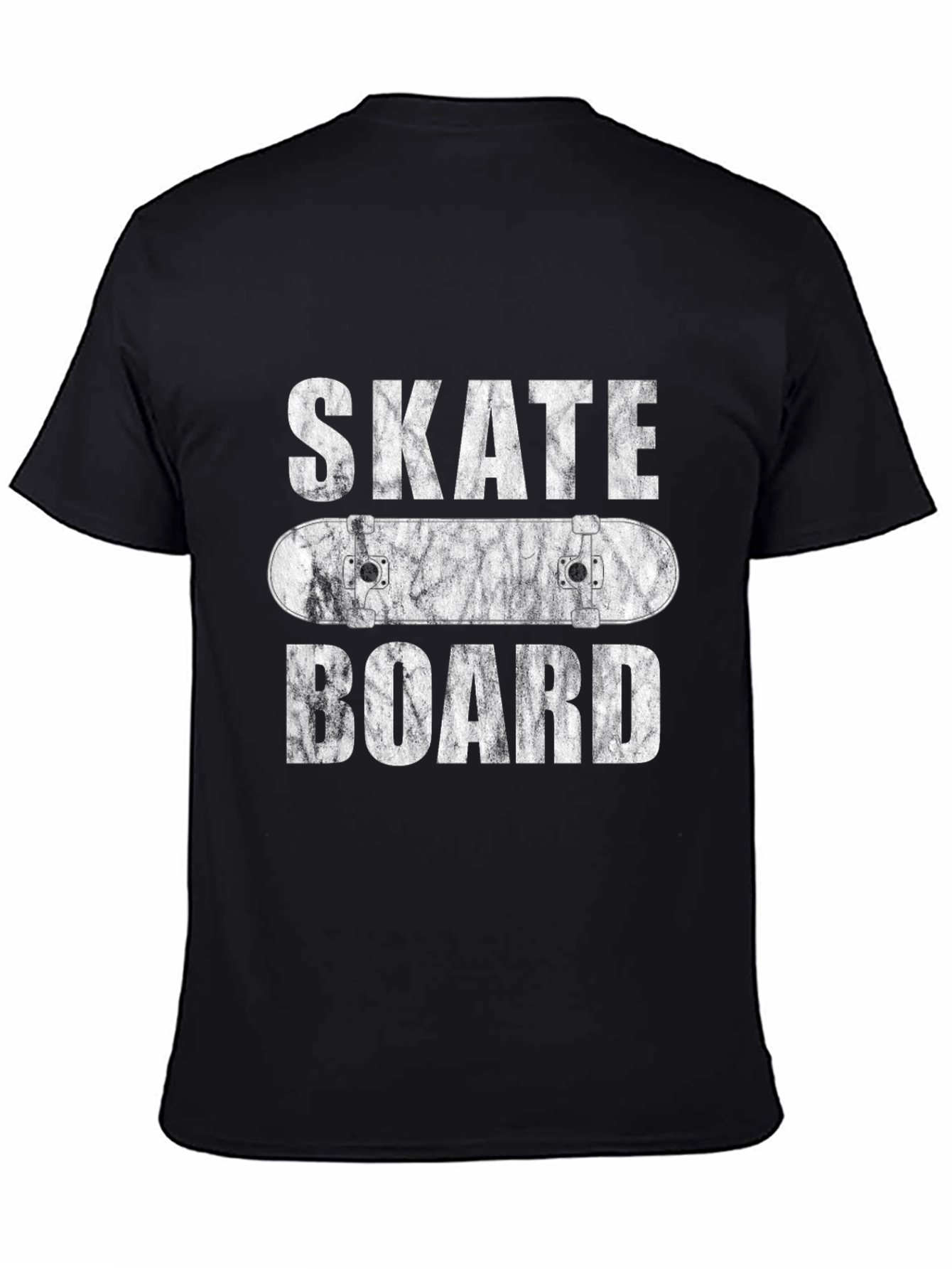Black Skateboard Graphic Tee - Cool Skateboarding Design view 4