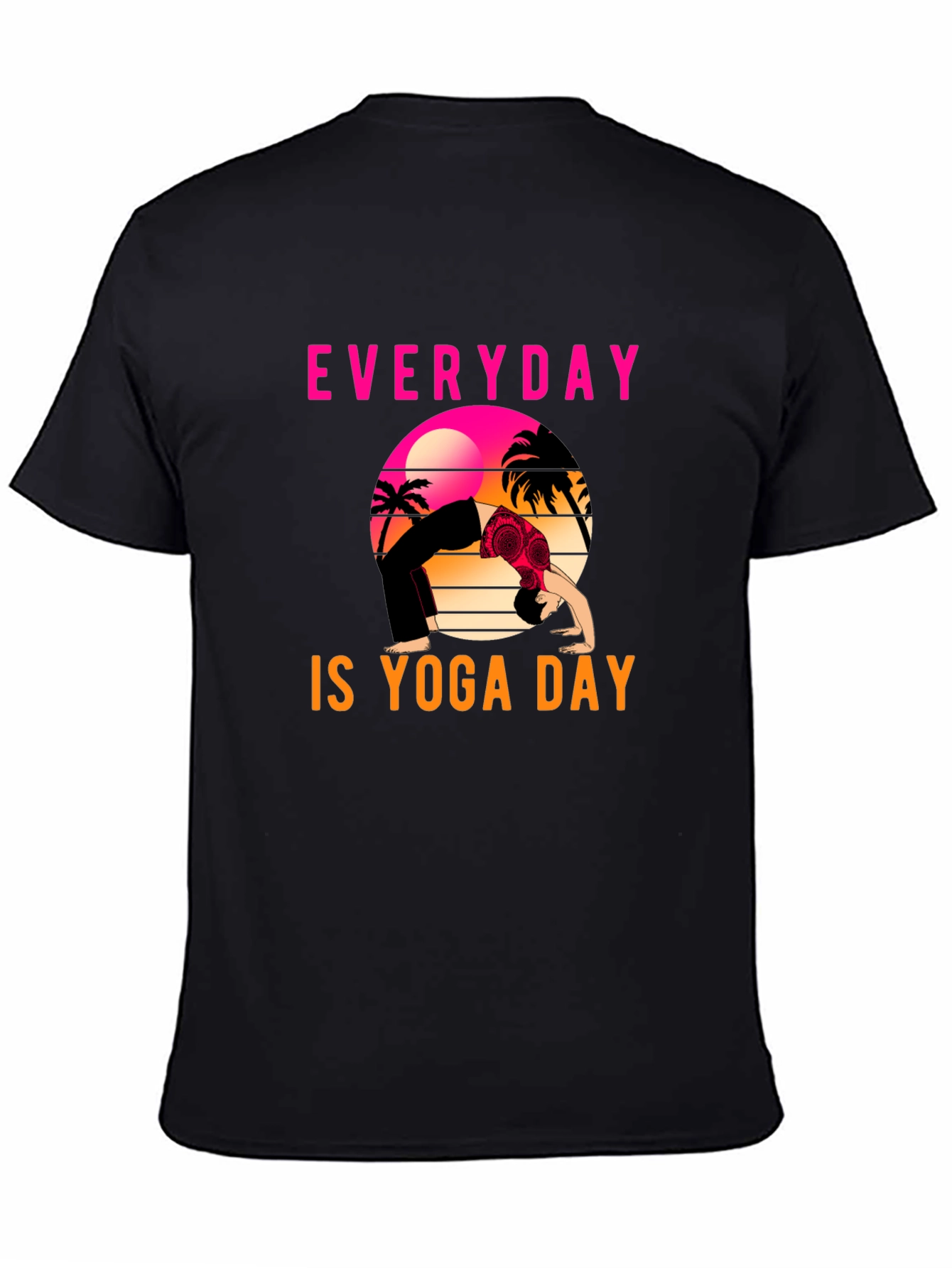 Black Everyday is Yoga Day Graphic Tee view 4