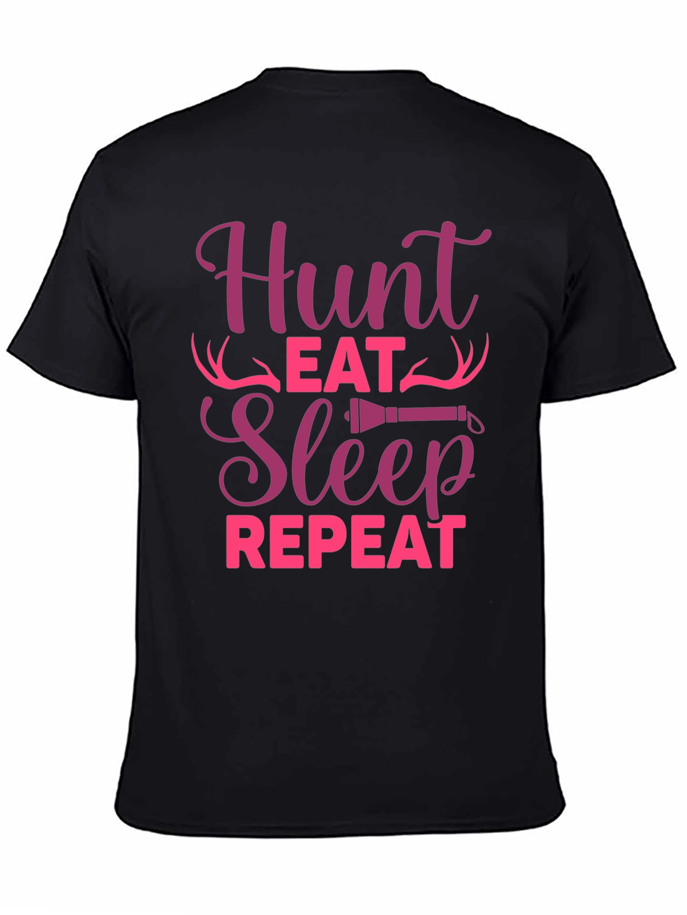 Black Hunt Eat Sleep Repeat Graphic Tee view 4