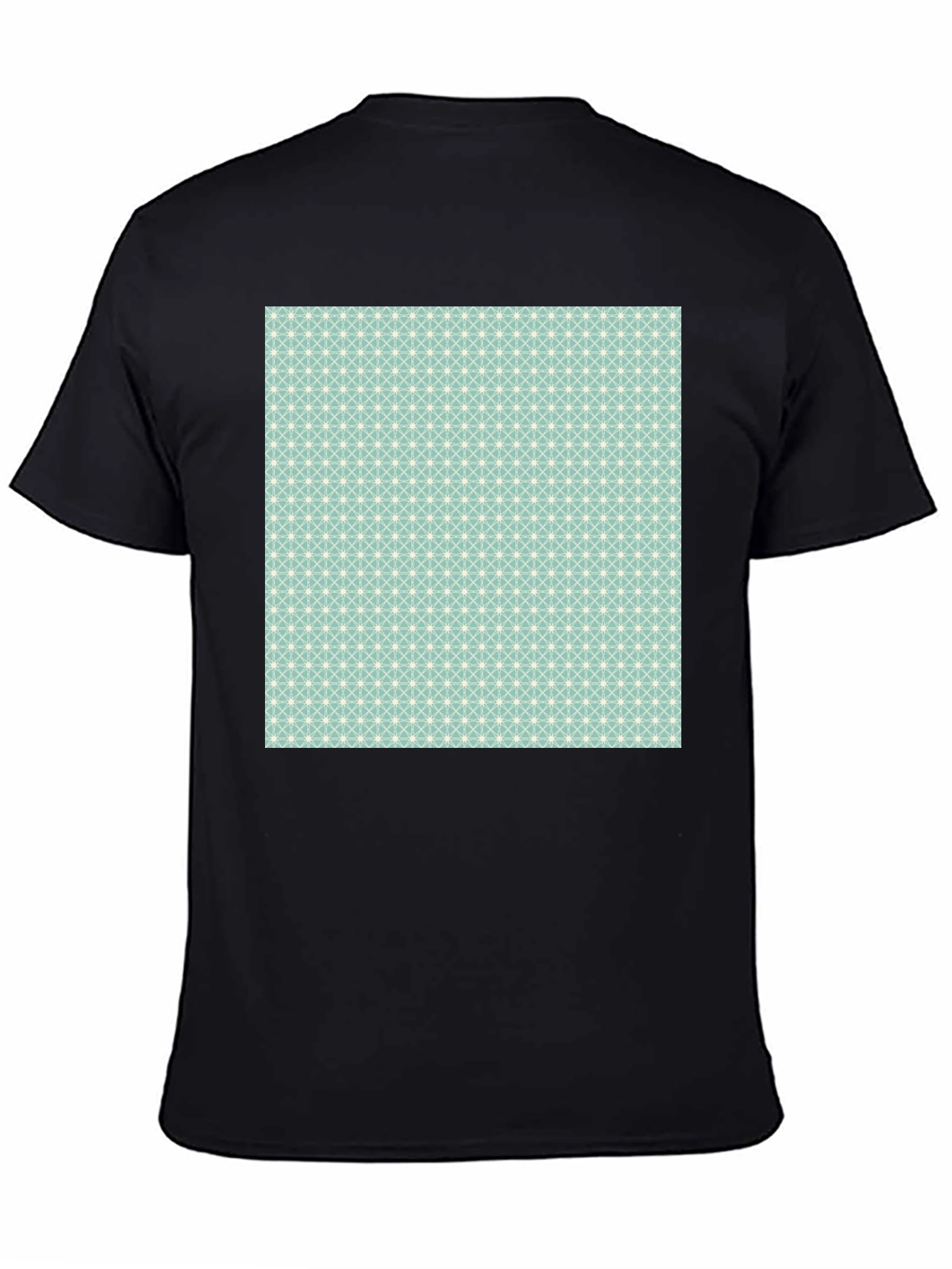 Black Modern Pattern Black T-Shirt view 4