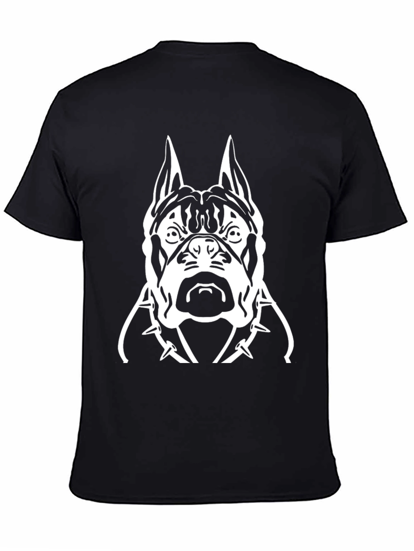 Black Black T-Shirt with Dog Graphic view 4