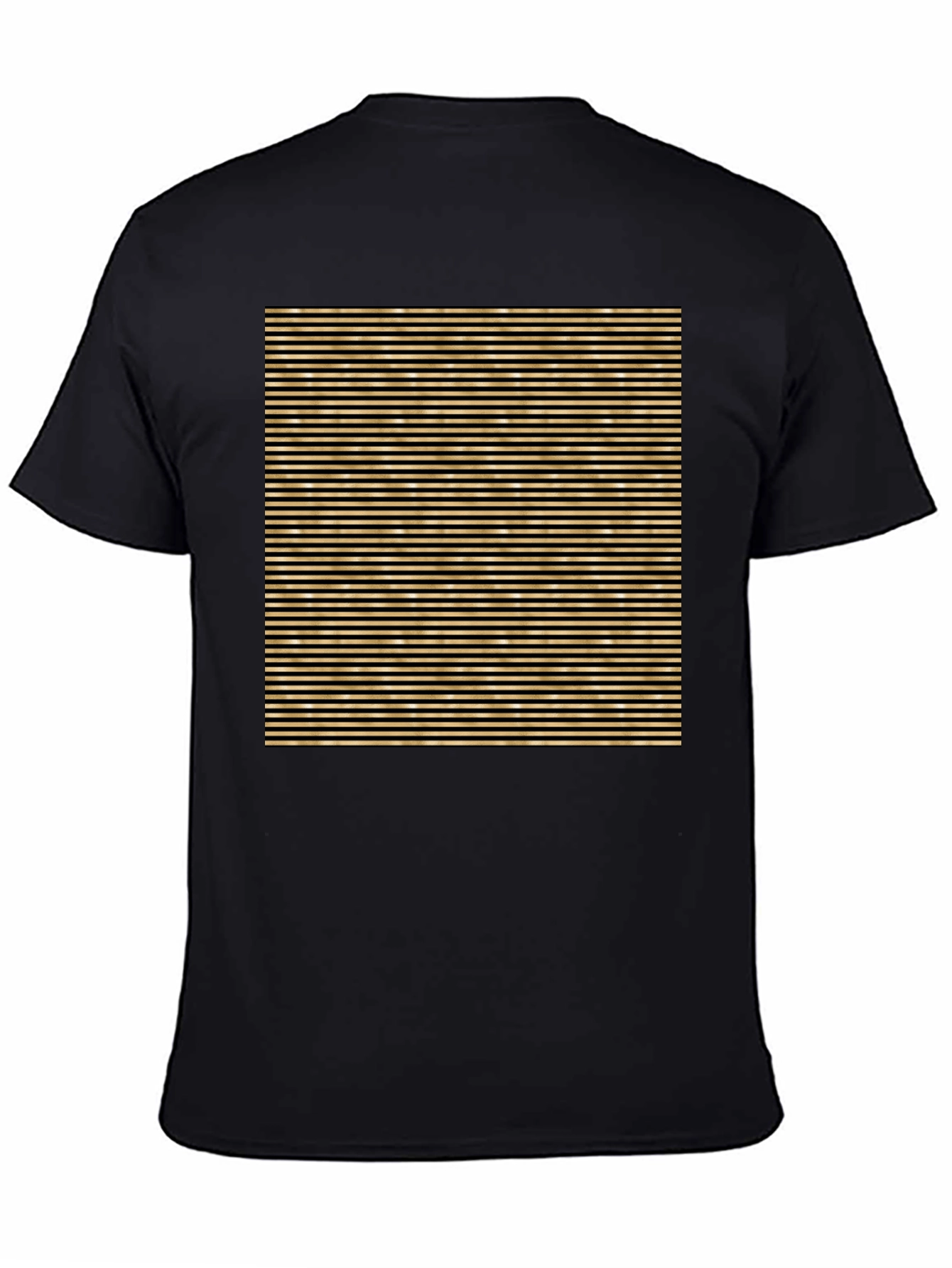 Black Striped Graphic Tee - Black view 4