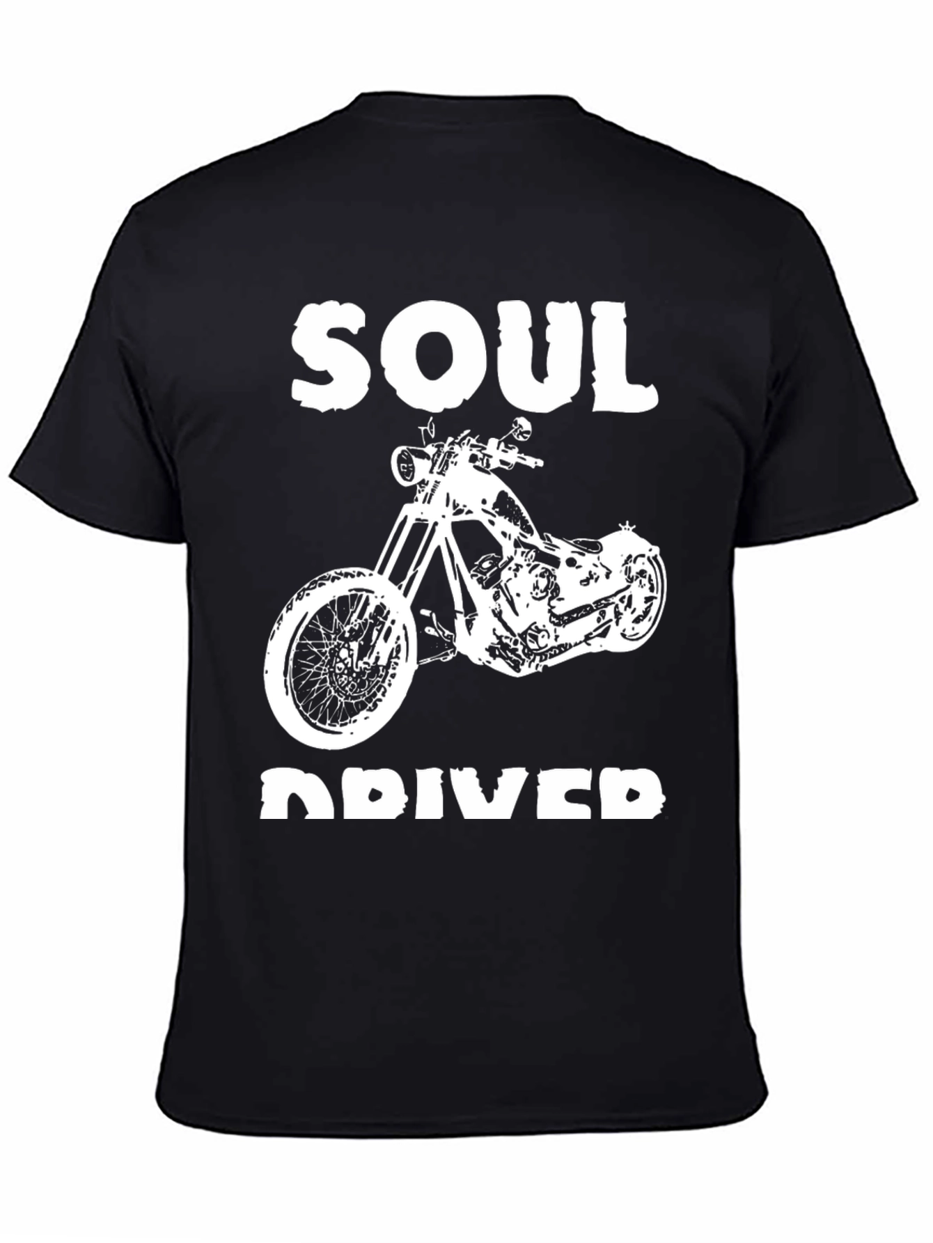 Black Soul Driver Motorcycle Graphic T-Shirt - Black view 4