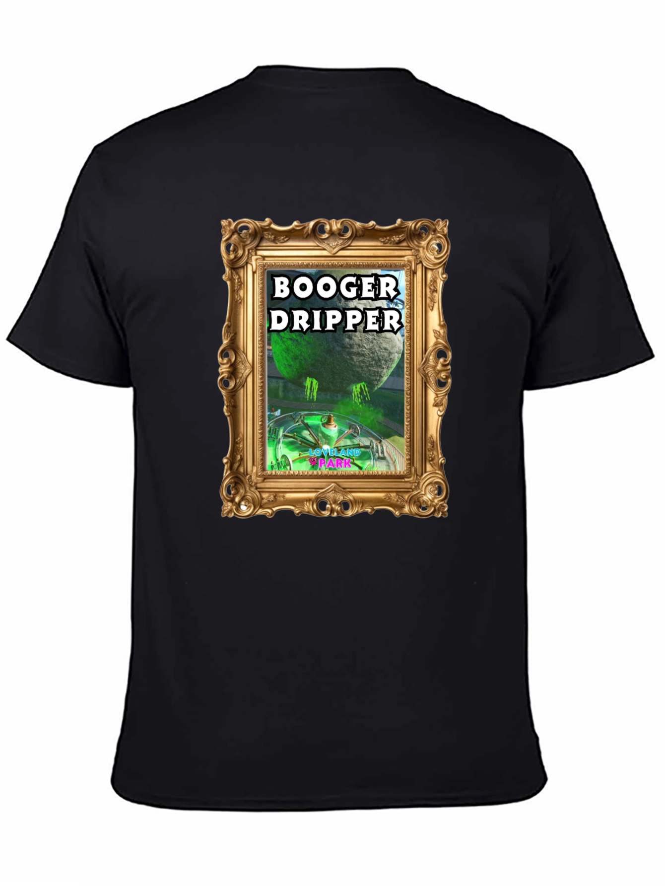 Black Booger Dripper Graphic T-Shirt - Unique Design view 4