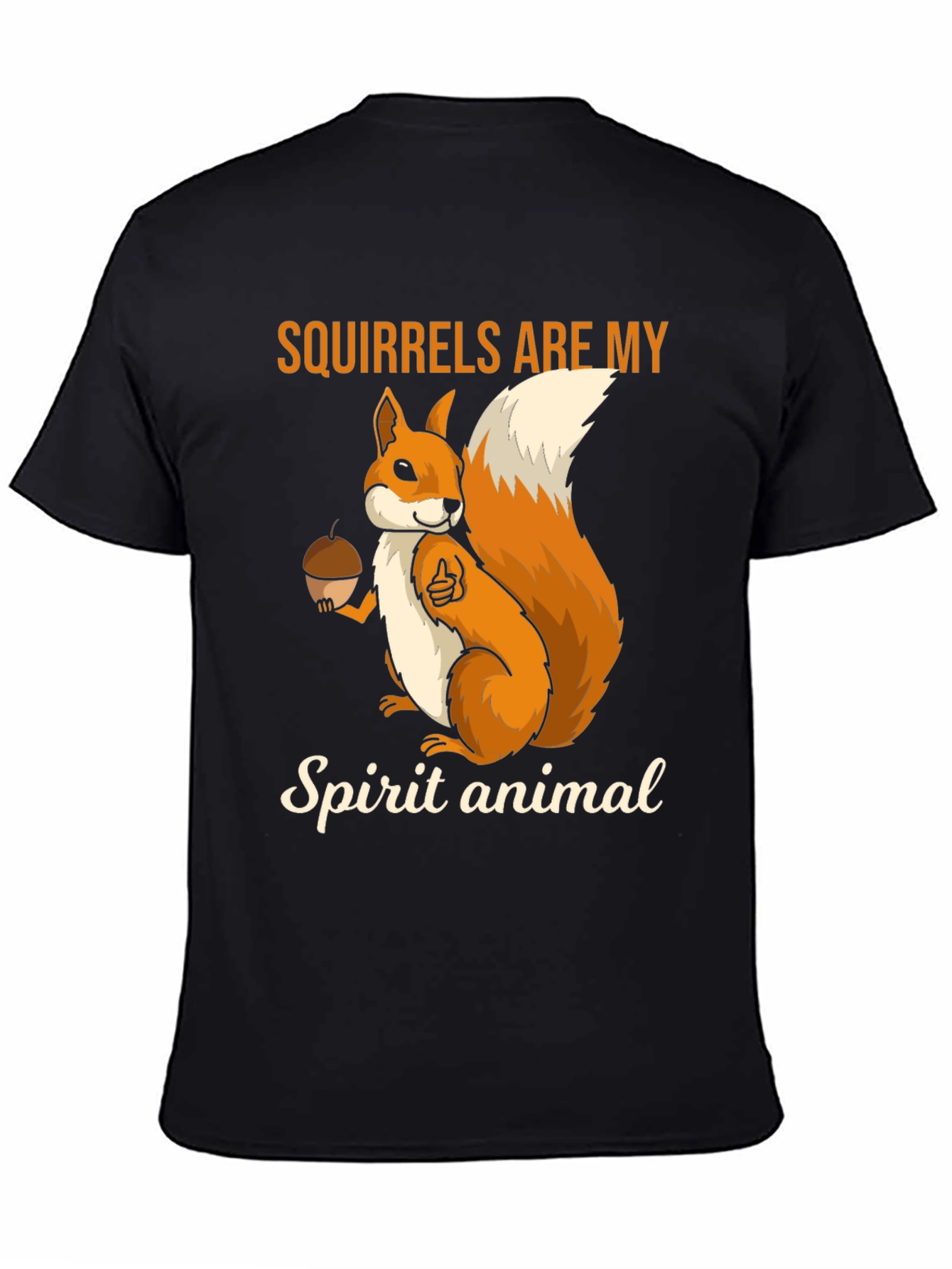Black Squirrel Spirit Animal T-Shirt - Cute Novelty Tee view 4