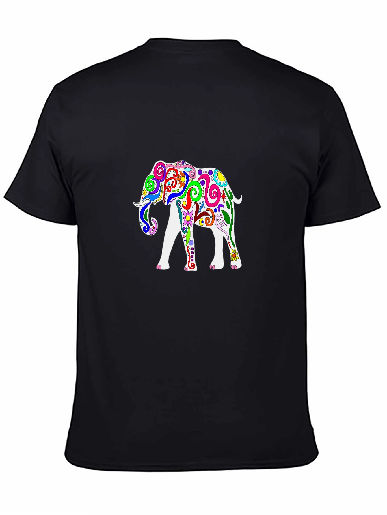Black Elephant Graphic T-Shirt - Black view 4