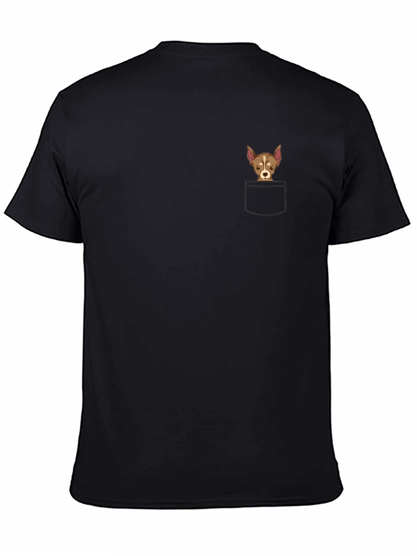 Cute Dog in Pocket Men's Graphic T-Shirt - 4