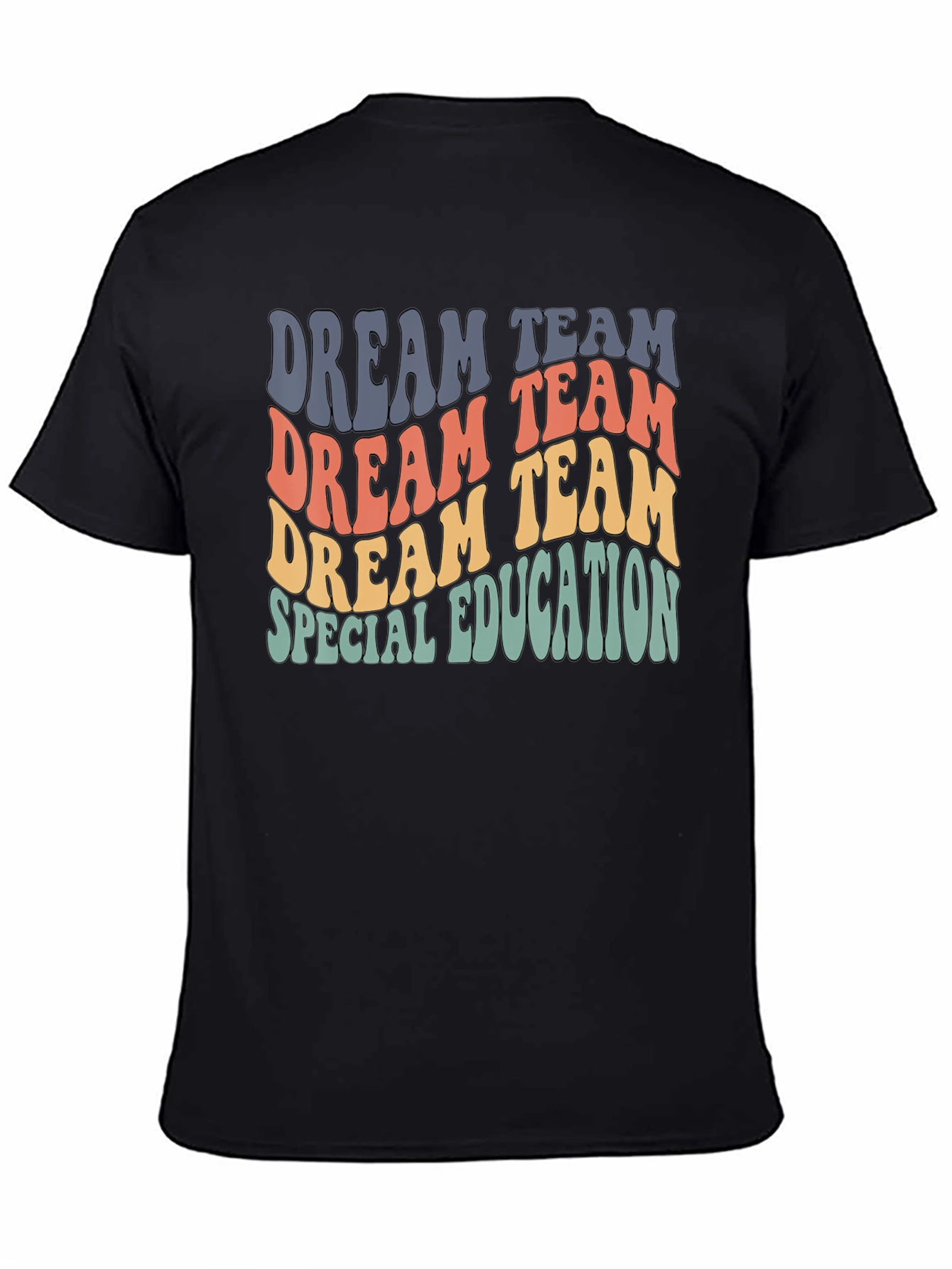 Black Dream Team Special Education Retro T-Shirt view 4