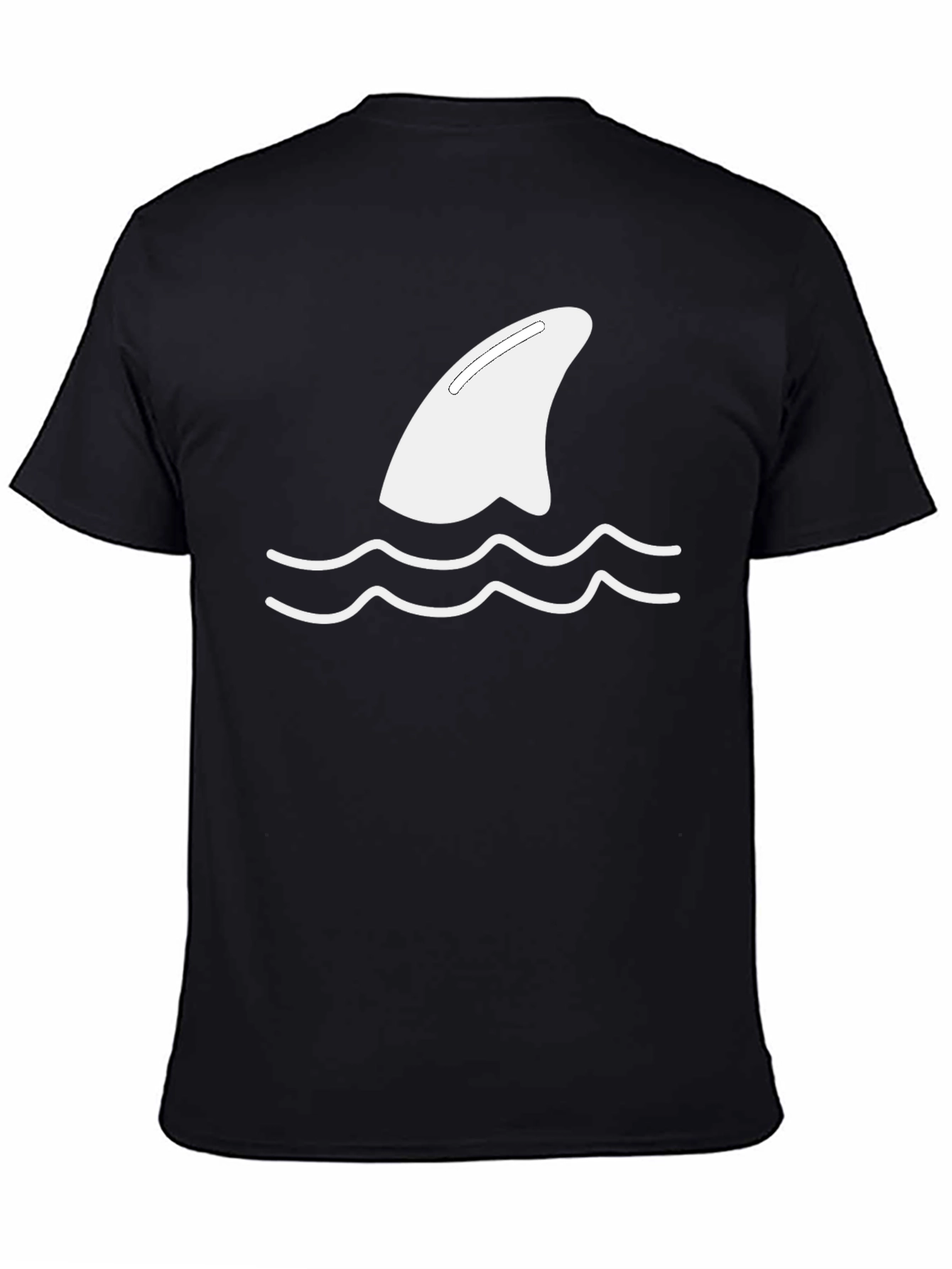 Black Men's Black Shark Fin Tee view 4