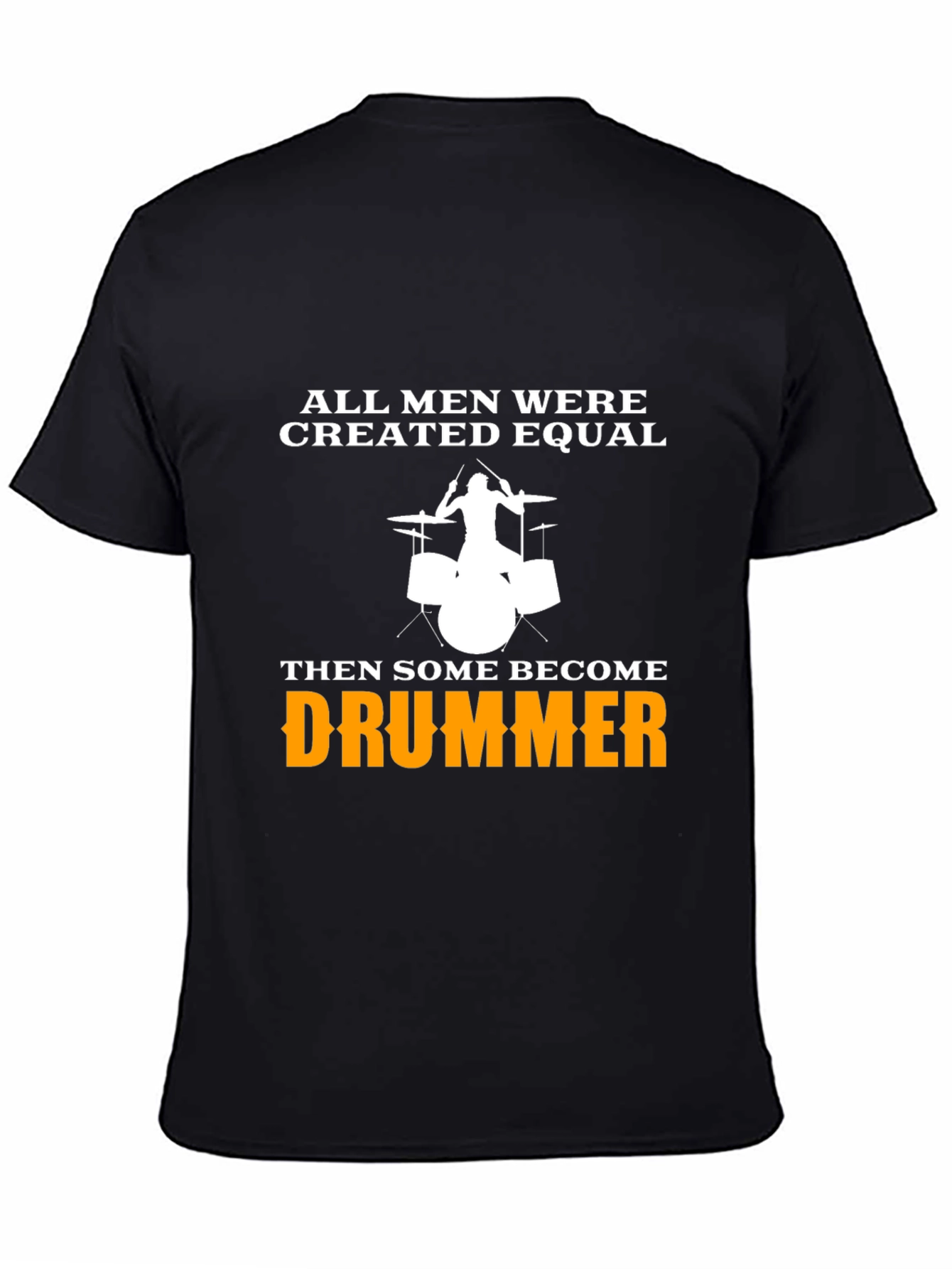 Black Drummer T-Shirt: All Men Created Equal Graphic Tee view 4