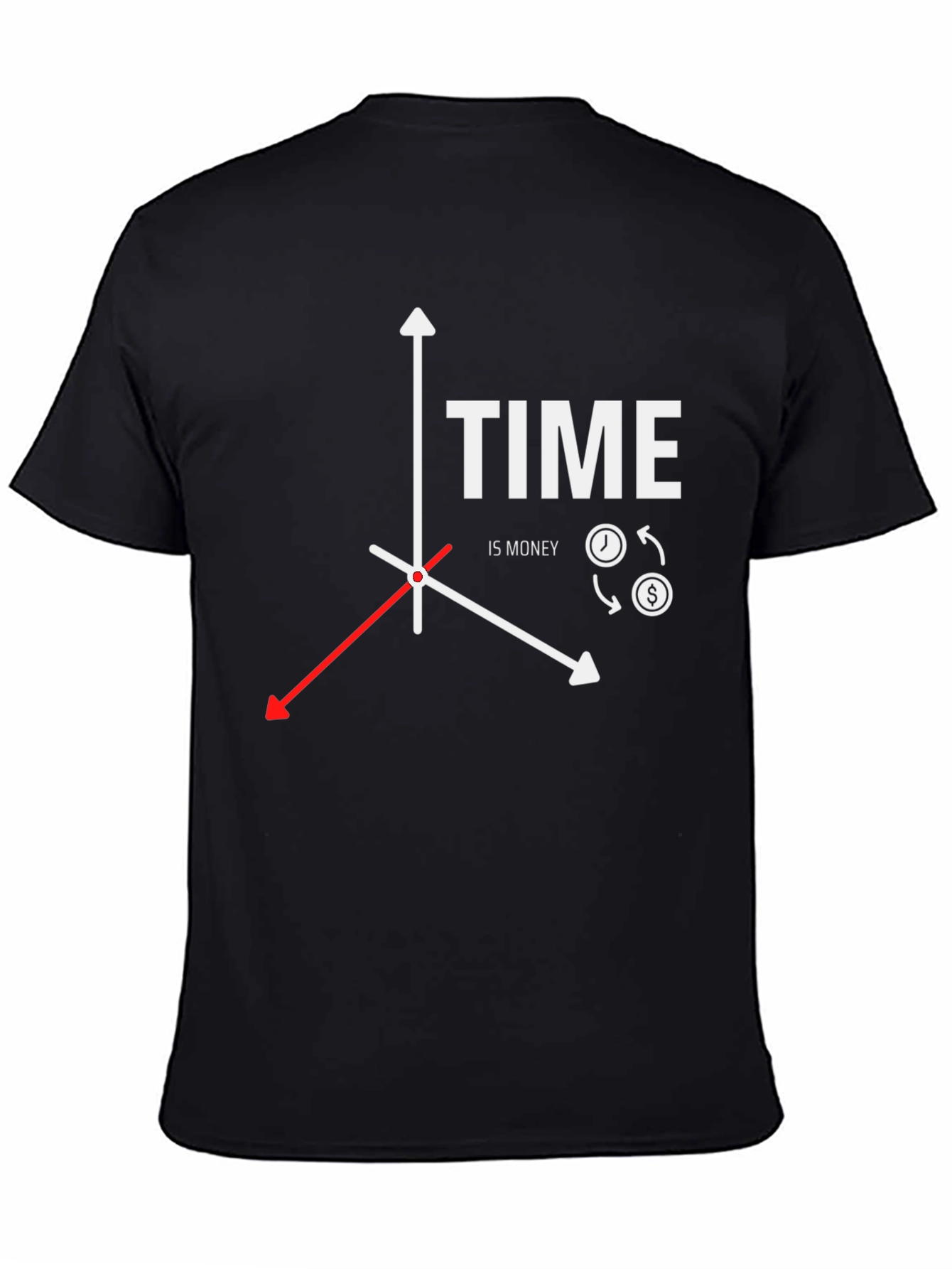 Black Time is Money Graphic Tee - Modern Menswear view 4
