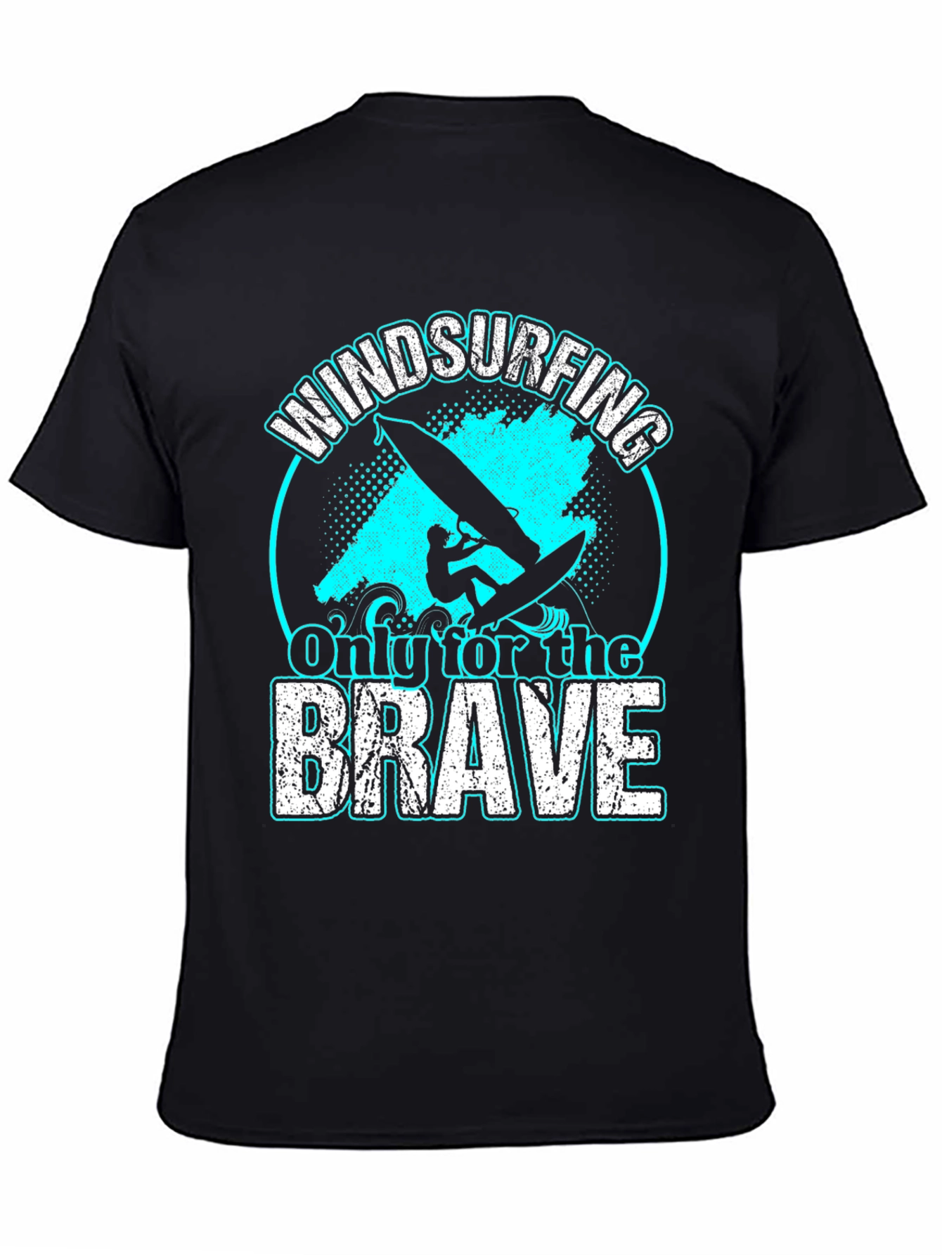 Black Windsurfing T-Shirt: Only For The Brave view 4