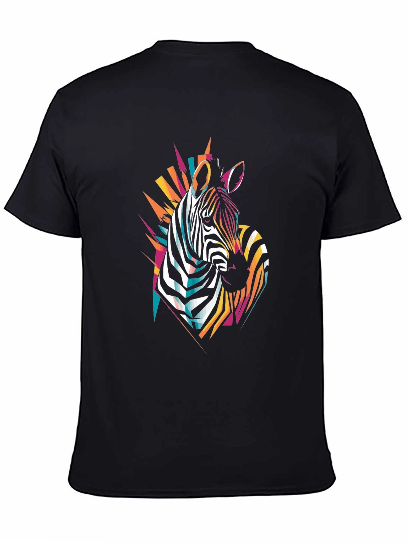 Black Zebra Graphic T-Shirt - Bold Artistic Design view 4