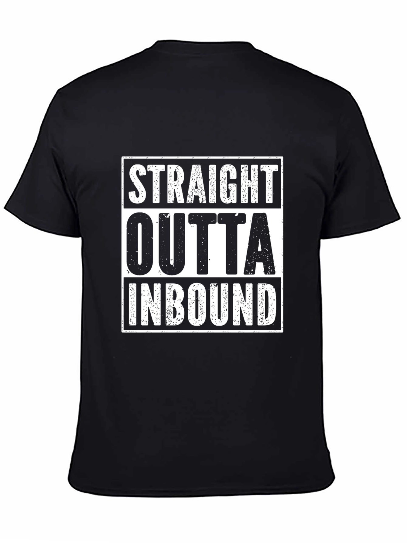Black Straight Outta Inbound Graphic T-Shirt - Black view 4