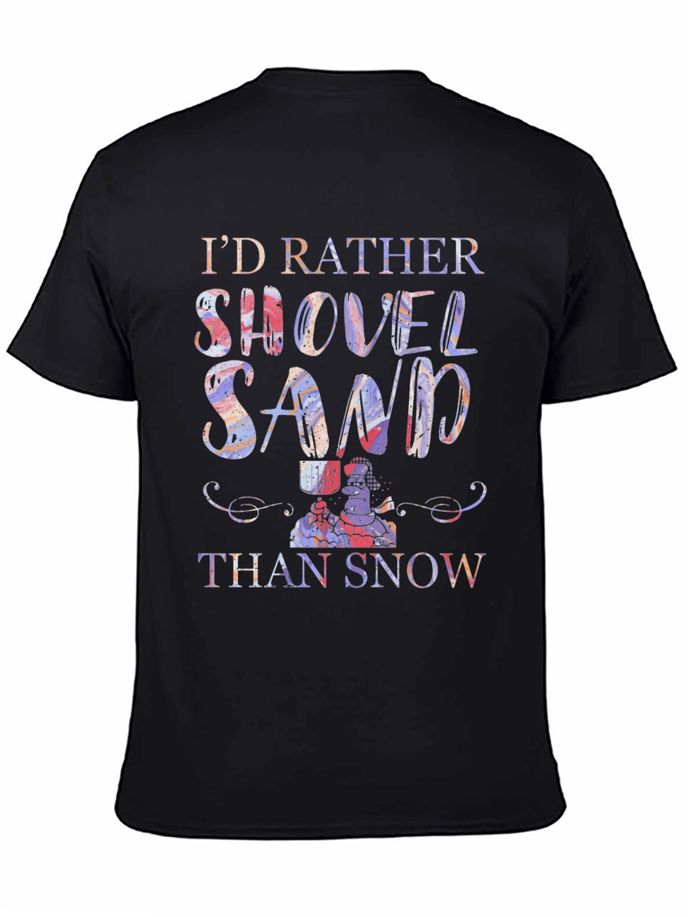 Black Shovel Sand Graphic T-Shirt view 4